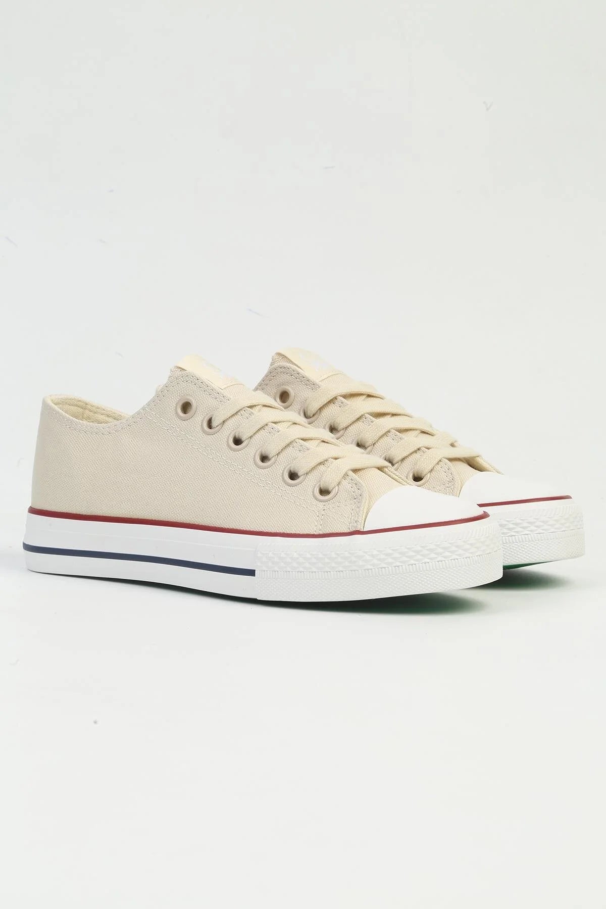 Bağcıklı Suni Deri Sneakers - Görsel 3