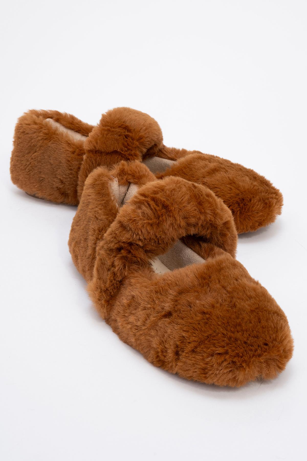 Kadın Kürklü Cırtlı Ev Babeti TABA - Görsel 2