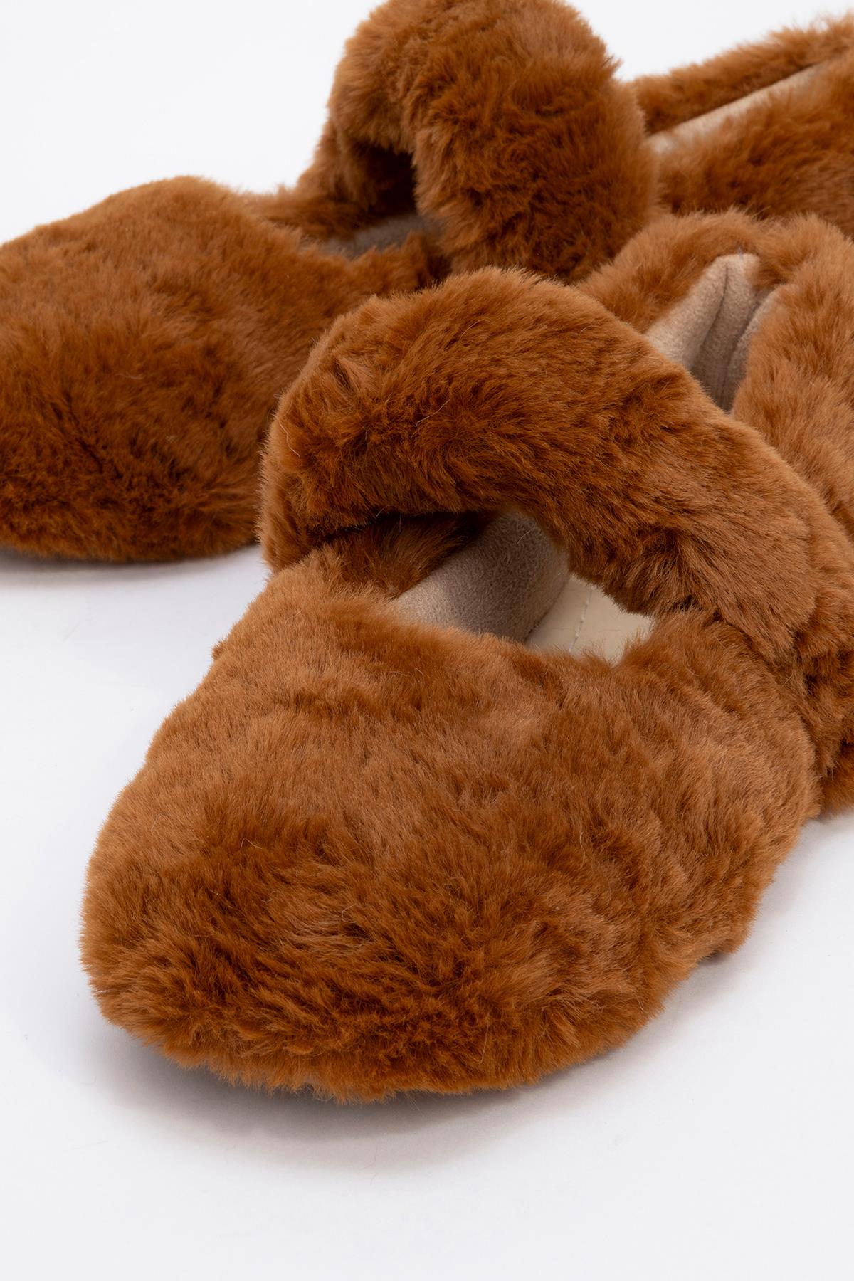 Kadın Kürklü Cırtlı Ev Babeti TABA - Görsel 5