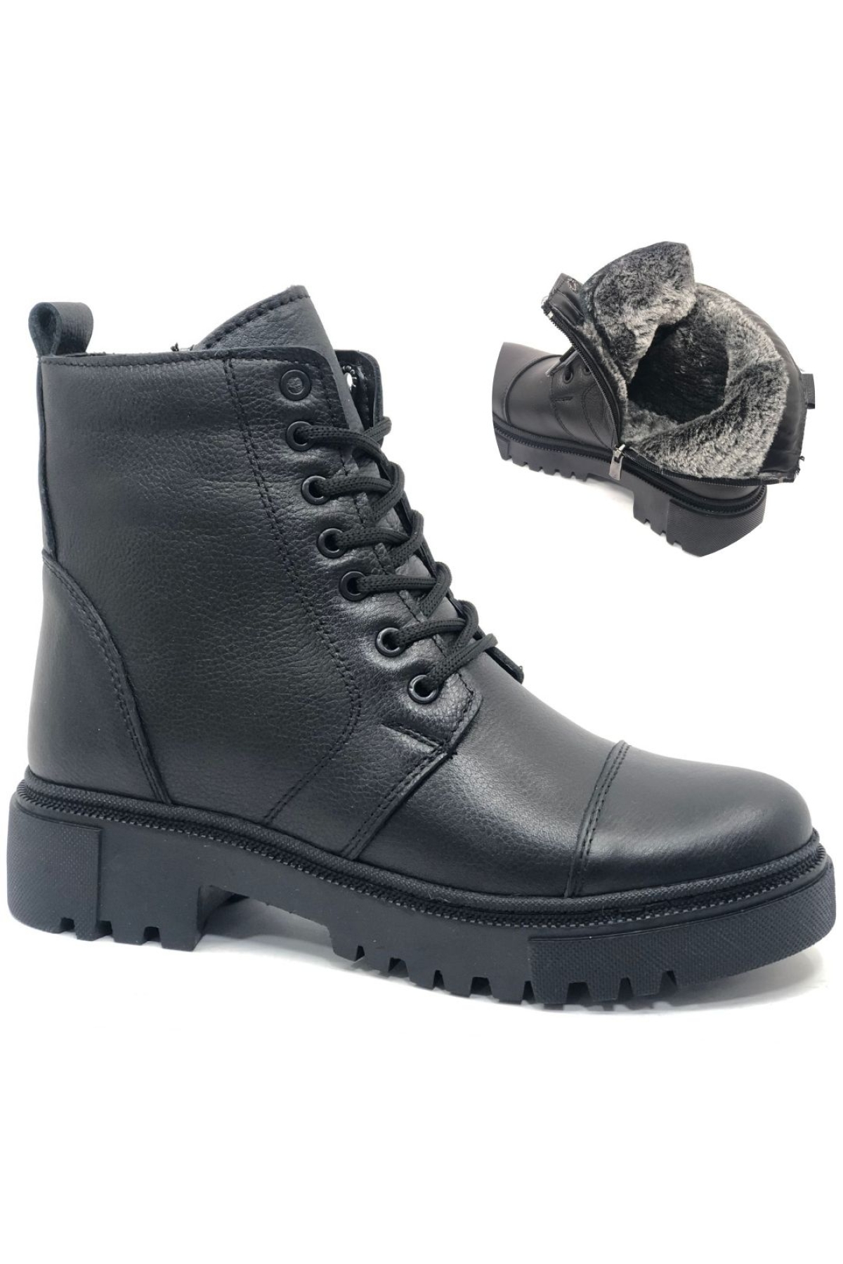 4290 Hakiki Deri Postal Kadın Bot - Görsel 2