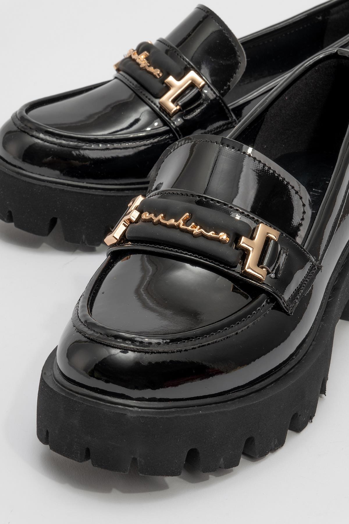 Kadın Tokalı Günlük Ayakkabı SİYAH RUGAN - Görsel 4