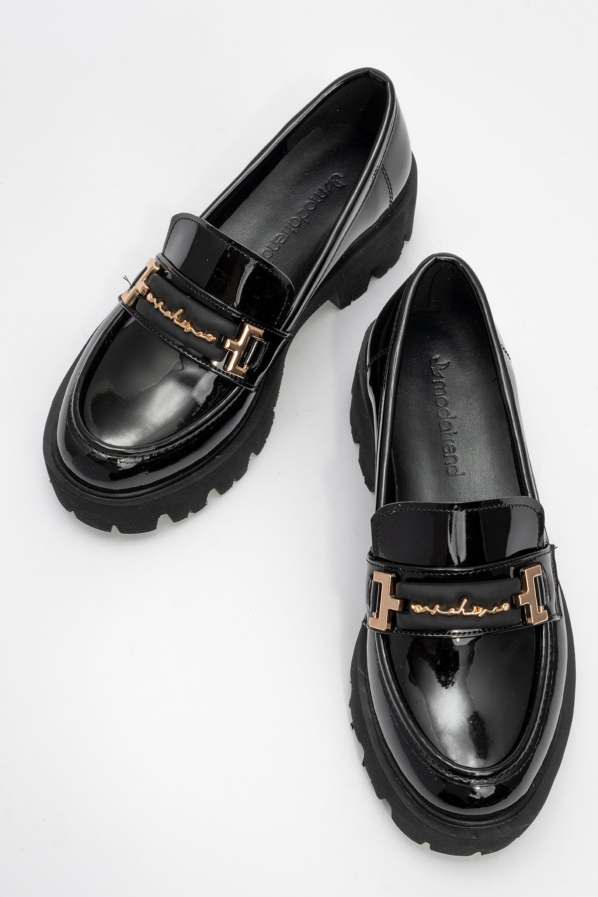 Kadın Tokalı Günlük Ayakkabı SİYAH RUGAN - Görsel 6