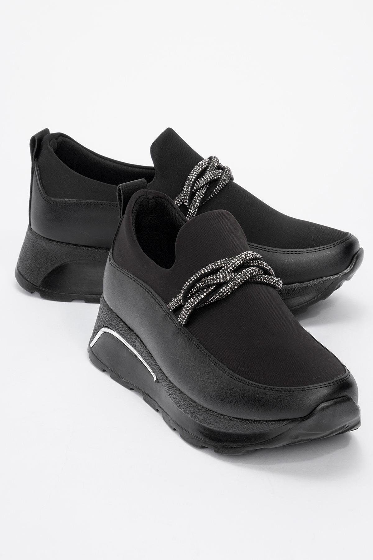 Taşlı Kadın Günlük Ayakkabı SİYAH SİYAH - Görsel 2