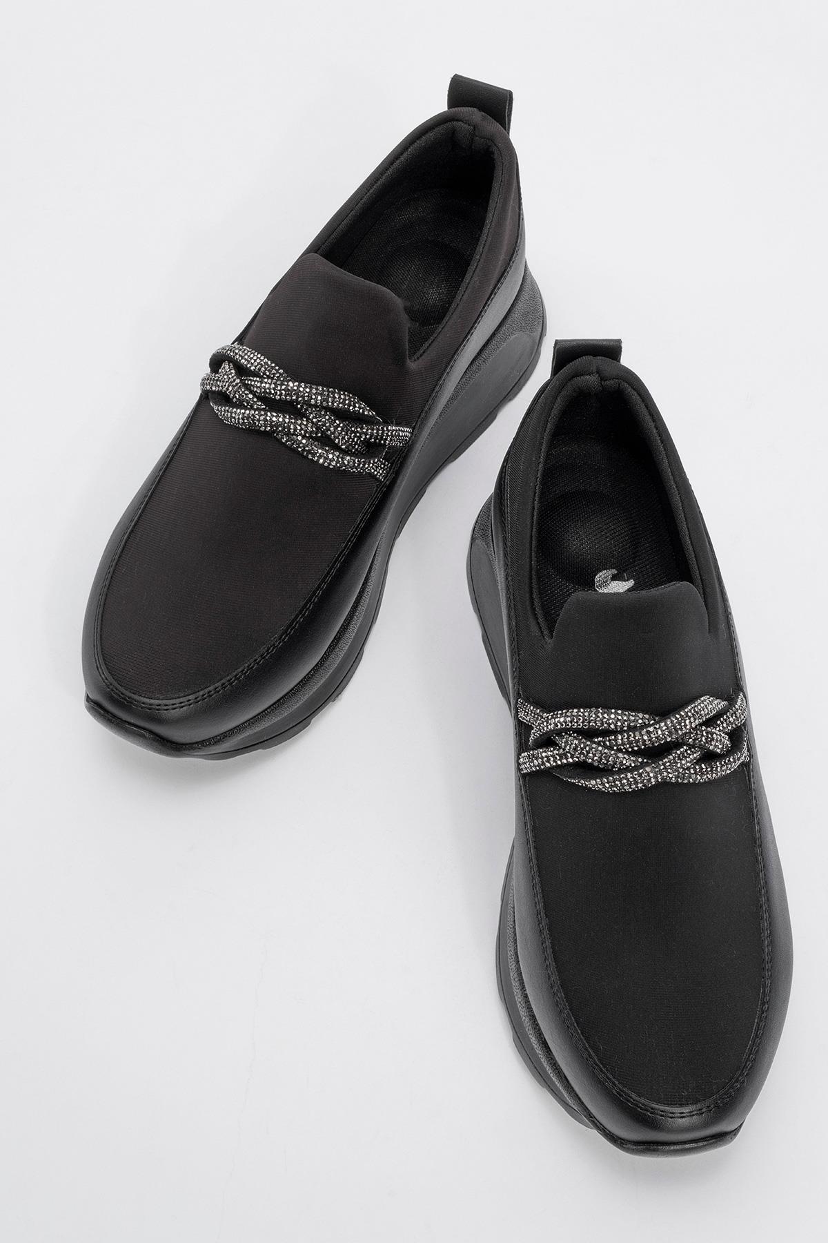 Taşlı Kadın Günlük Ayakkabı SİYAH SİYAH - Görsel 6