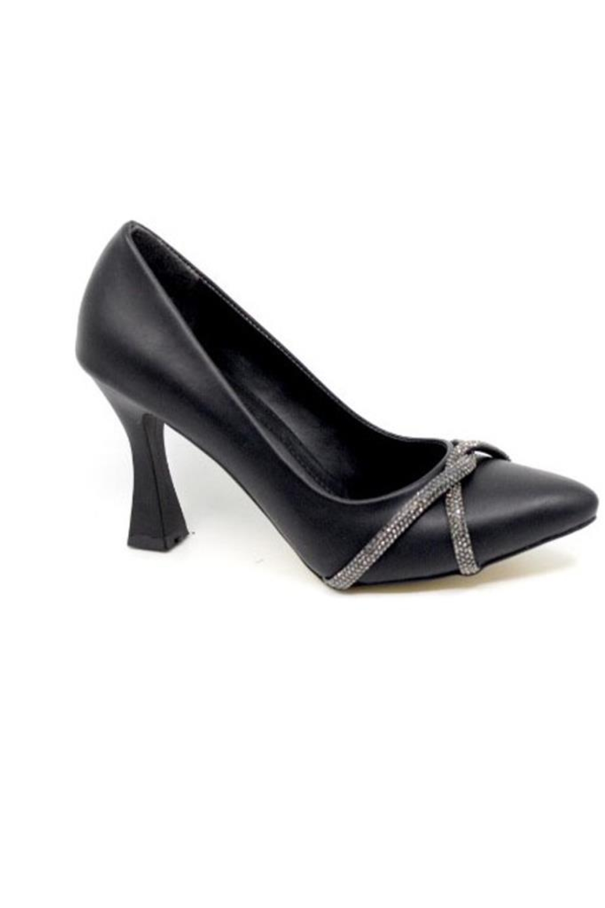 167-24 Deri Taşlı İnce Topuklu Kadın Ayakkabı - Görsel 3