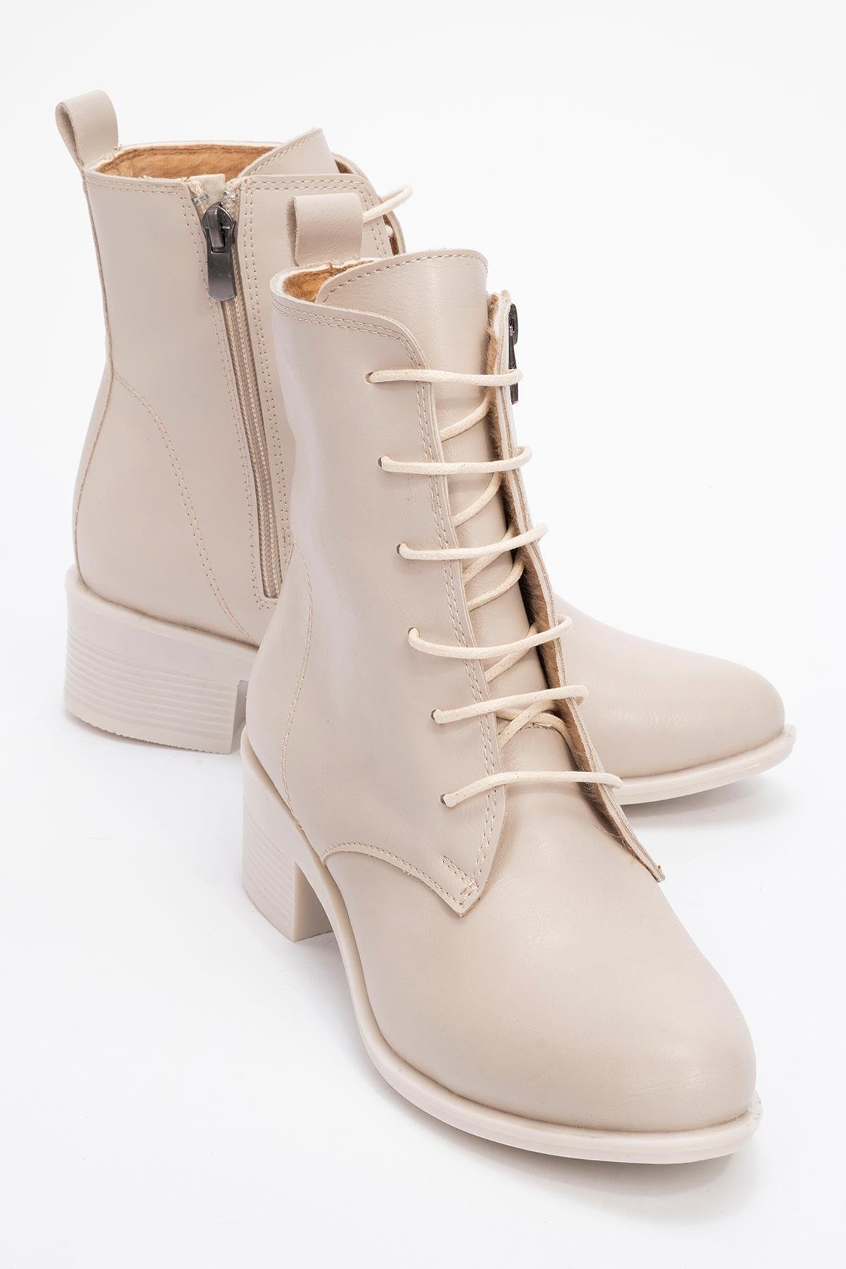 Kadın Yuvarlak Burunlu Bot BEJ CİLT BEJ - Görsel 2