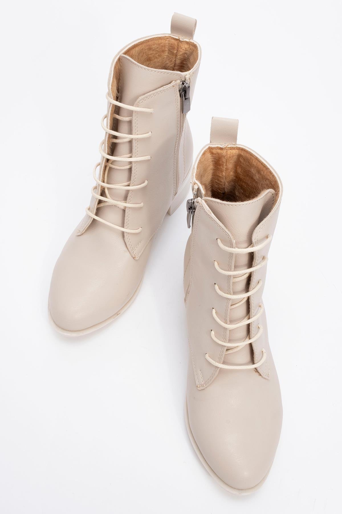 Kadın Yuvarlak Burunlu Bot BEJ CİLT BEJ - Görsel 6