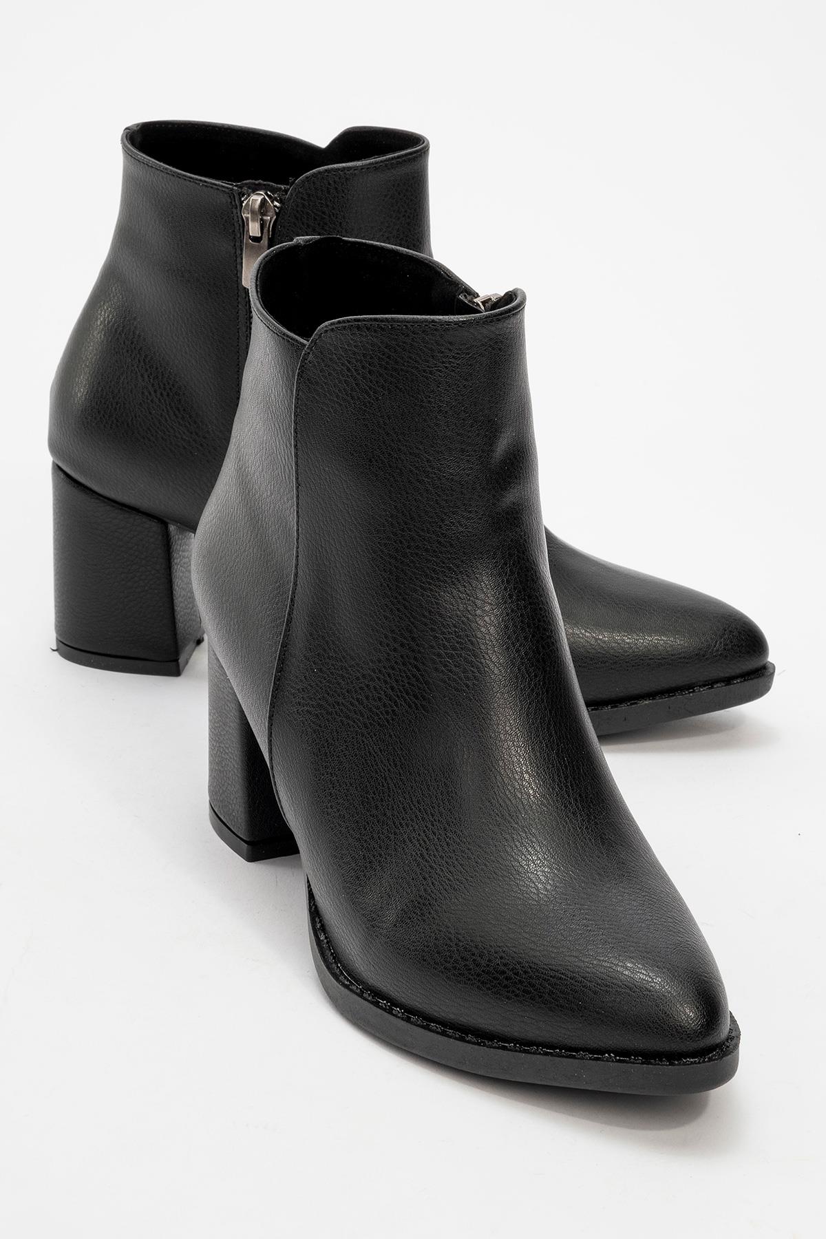 Kadın Topuklu Bot SİYAH CİLT - Görsel 2