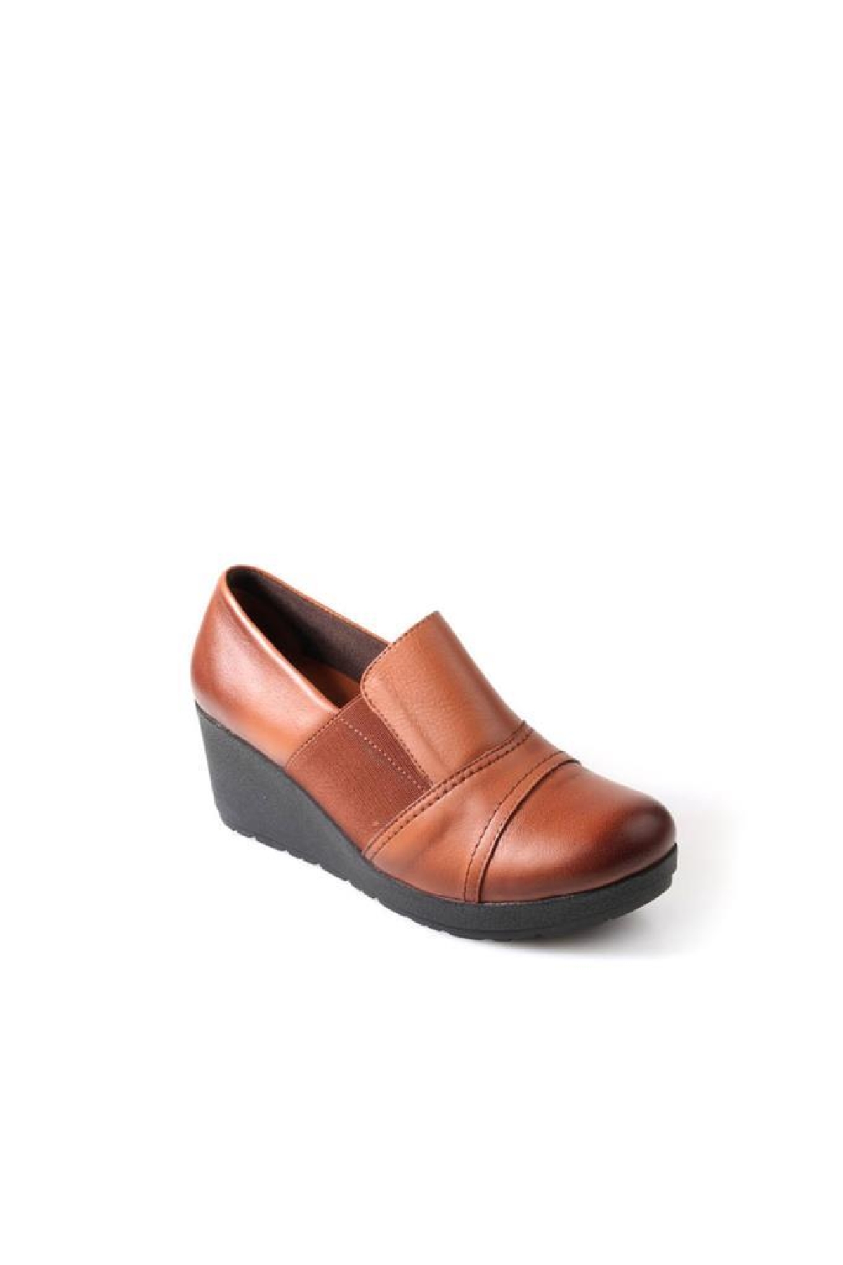 Ahd 5035 Hakiki Deri Dolgu Topuk Kadın Günlük Ayakkabı - Görsel 2