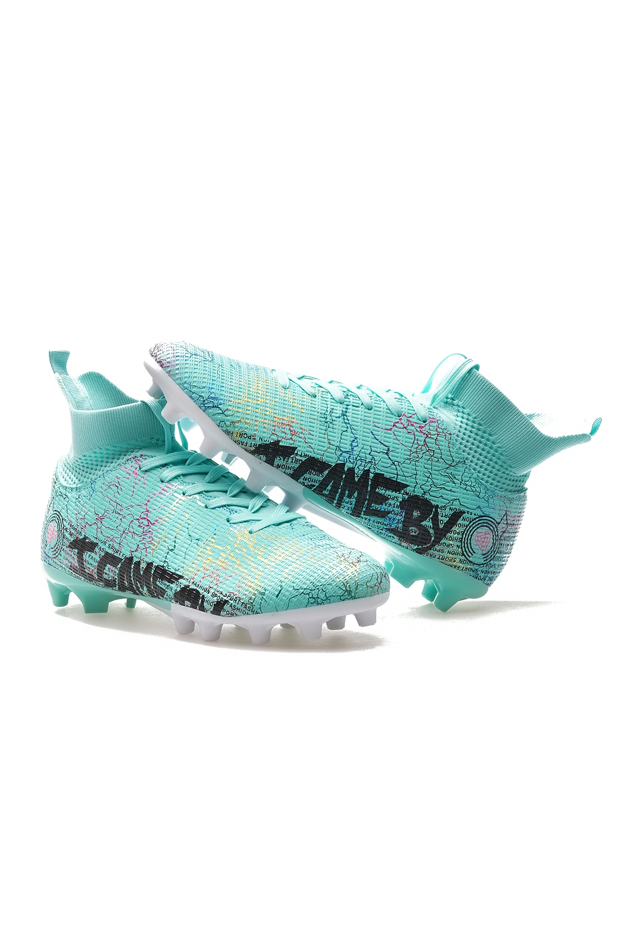 Erkek Krampon Futbol Ayakkabısı (36-39) 24k Gk-242-136 G Mint Beyaz - Görsel 7