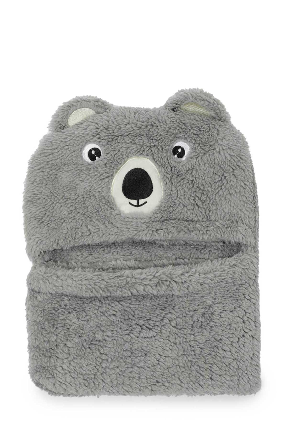 BEAR BALACLAVA B-4PR GRI Erkek Çocuk Atkı Bere