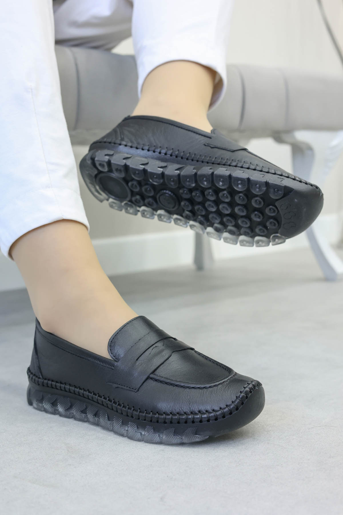 Hakiki Deri Kadın Casual Ayakkabı 609ZA740 - Görsel 2