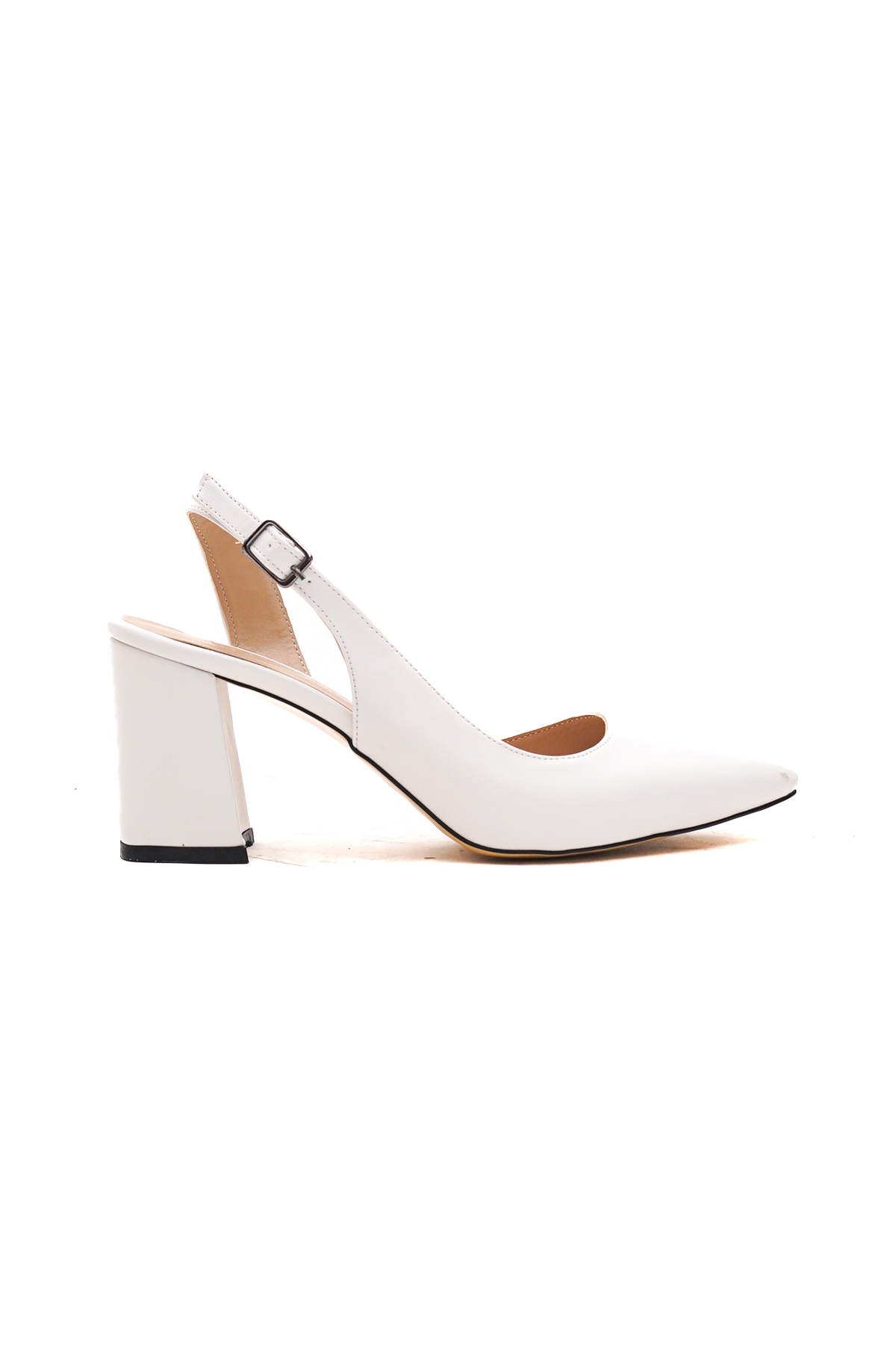 Sahra Beyaz Topuklu Günlük Kullanım Ayakkabı - Görsel 10