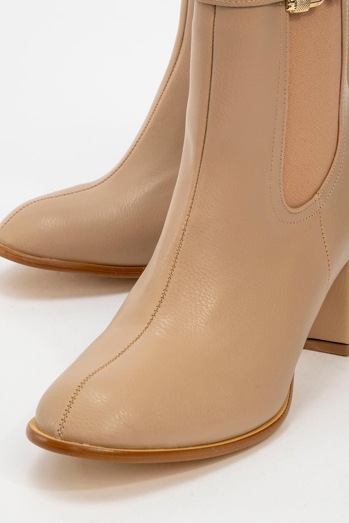 Tokalı Topuklu Bot NUDE CİLT - Görsel 6