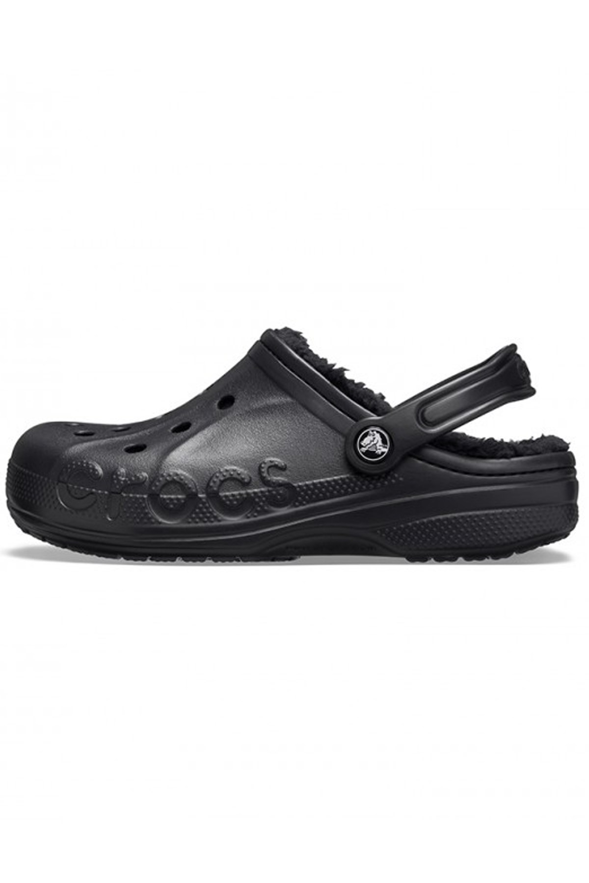 Crocs Crocs Siyah Baya Lined Clog Unisex Sandalet 205969-001 Sandalet & Terlik | Flo Siyah - 3. görsel