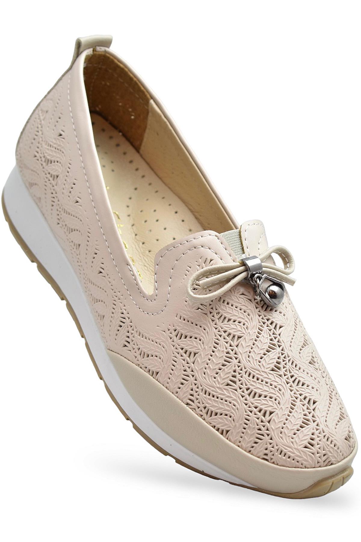 230E Rahat Ortopedik Taban Günlük Kadın Ayakkabı Babet Kadın Yazlık Ayakkabı - Görsel 2