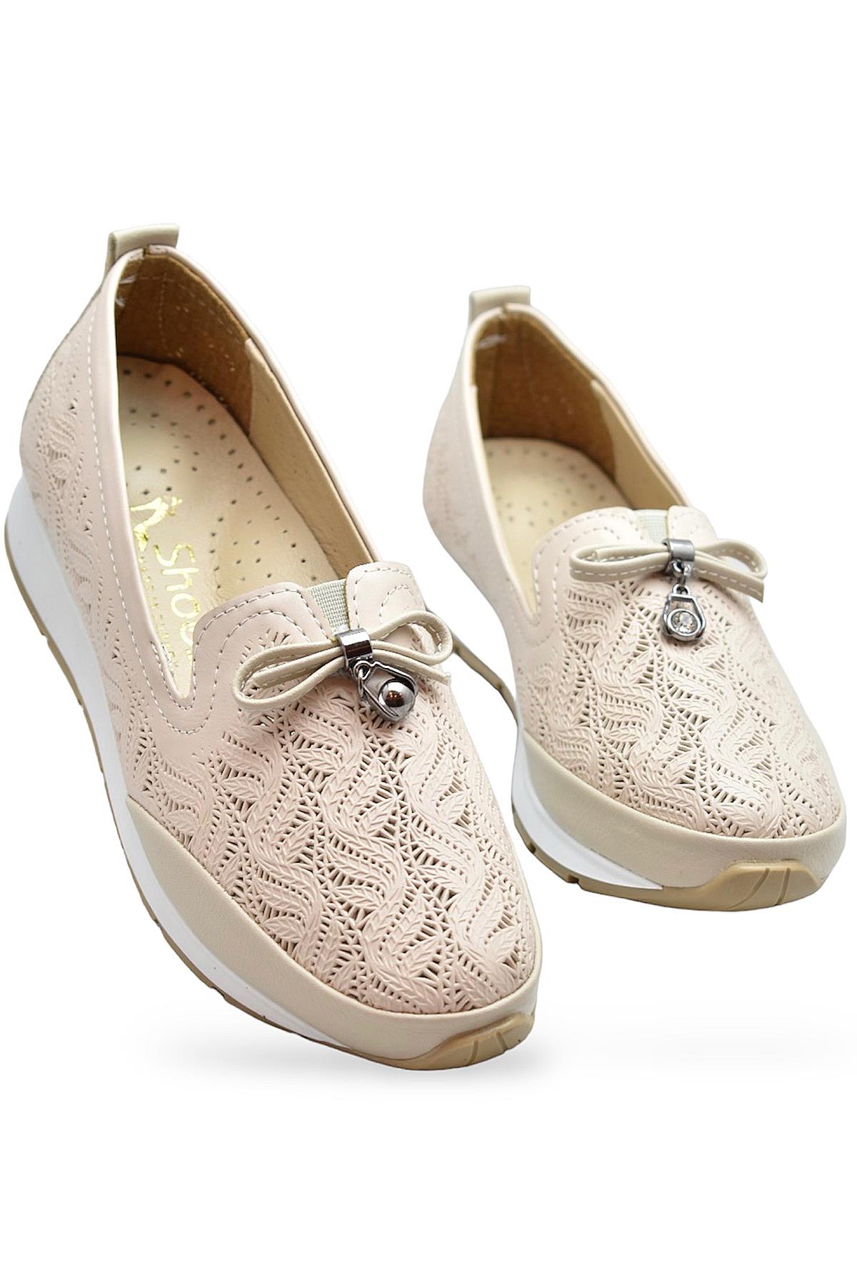 230E Rahat Ortopedik Taban Günlük Kadın Ayakkabı Babet Kadın Yazlık Ayakkabı - Görsel 3