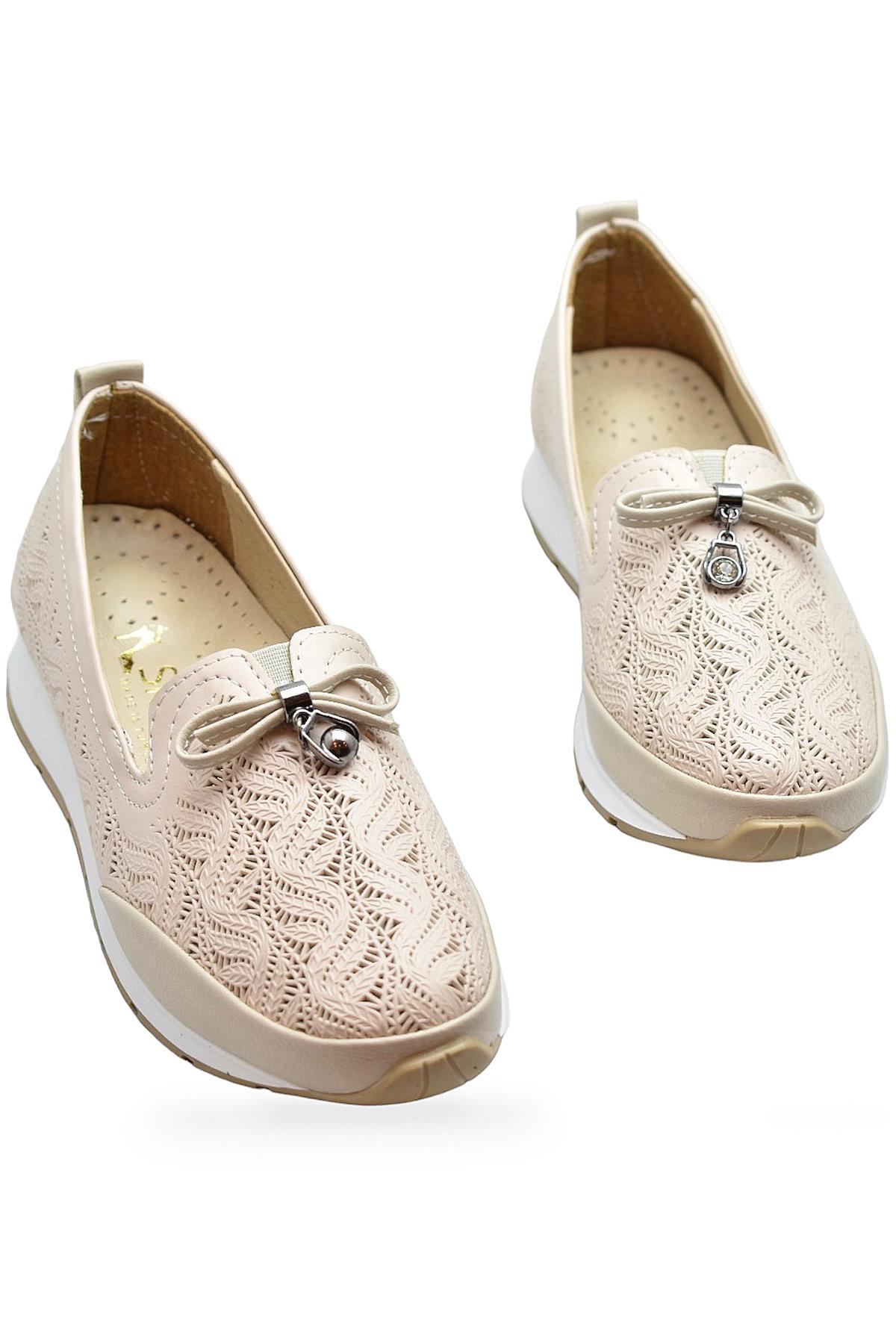 230E Rahat Ortopedik Taban Günlük Kadın Ayakkabı Babet Kadın Yazlık Ayakkabı - Görsel 4