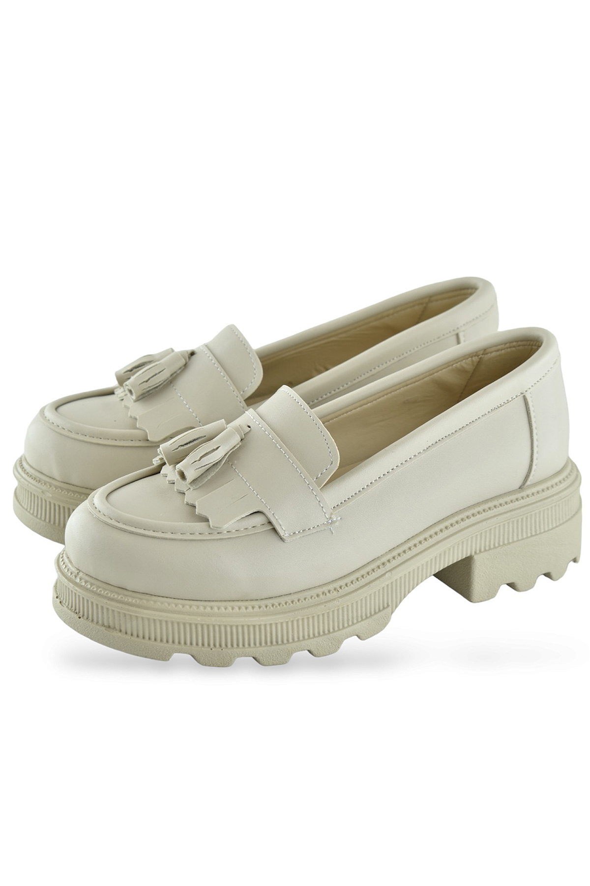 325SZ Rahat Taban Jorjik Günlük Kadın Laofer Ayakkabı Babet Kadın Ayakkabı - Görsel 3