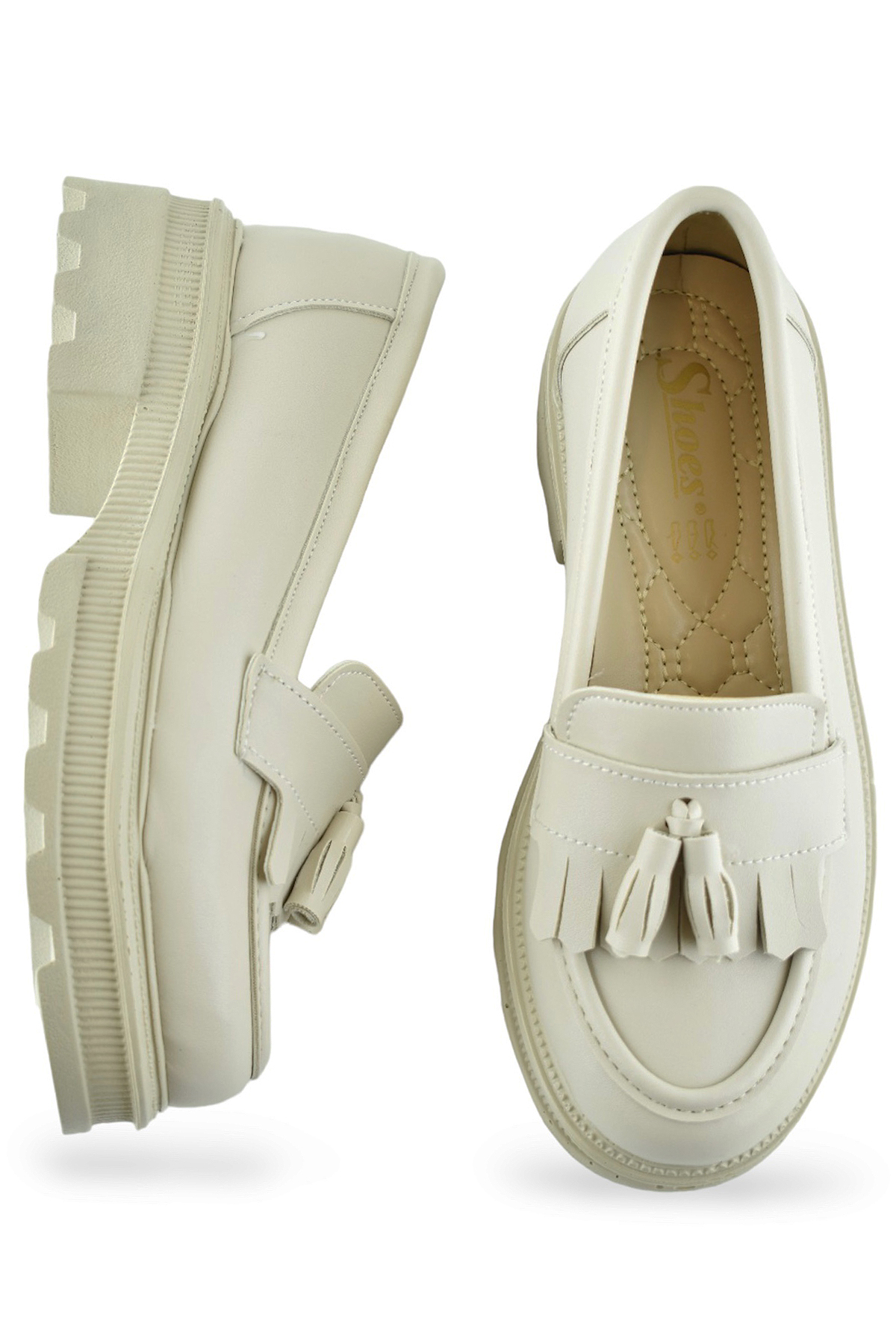 325SZ Rahat Taban Jorjik Günlük Kadın Laofer Ayakkabı Babet Kadın Ayakkabı - Görsel 5