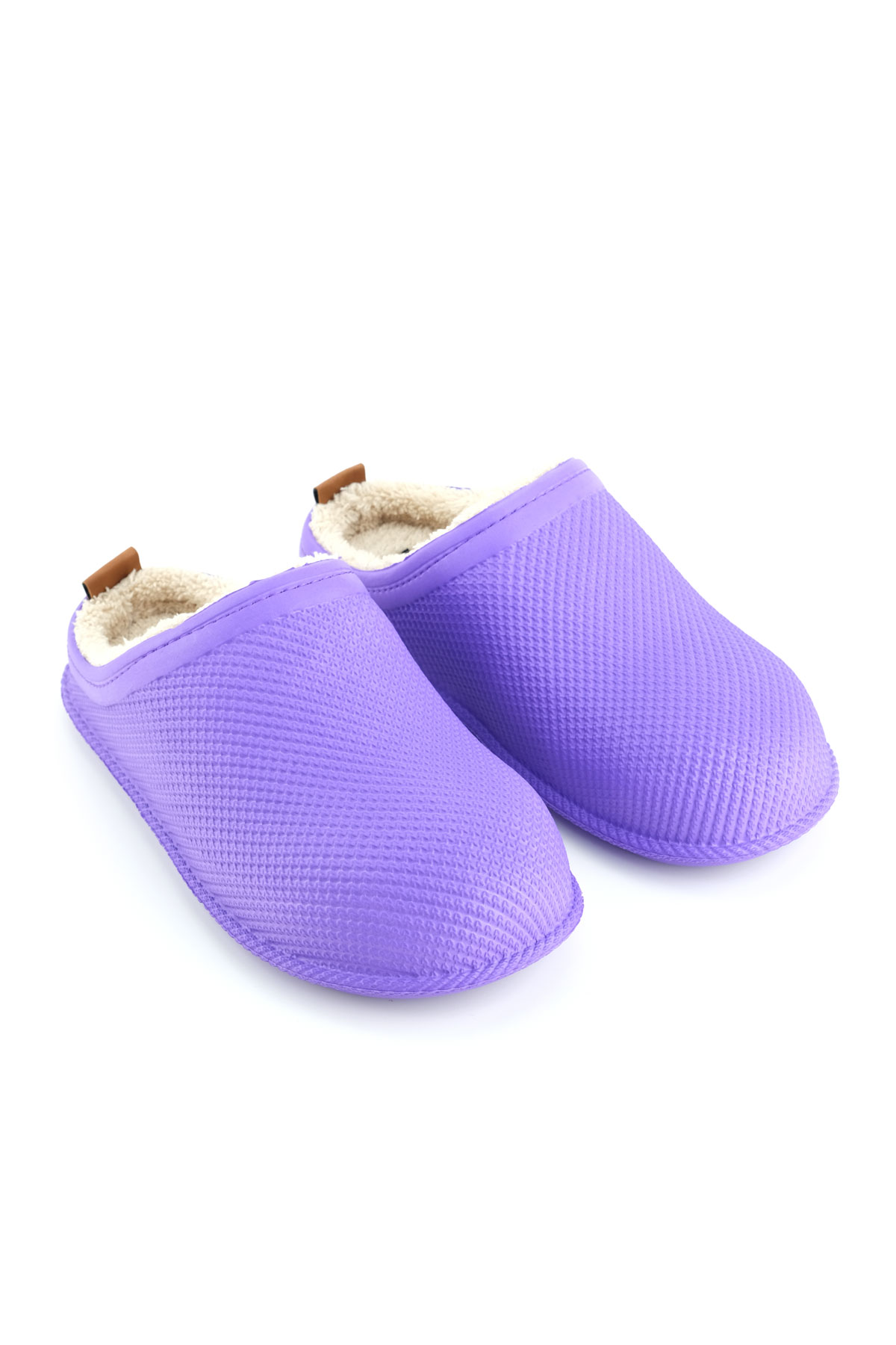 Gezer Gezer Mor Kışlık Kauçuk Islak Zemine Uygun Ev Bahçe İçi Peluşlu Kadın Terlik Sandalet & Terlik | Flo Mor - 4. görsel