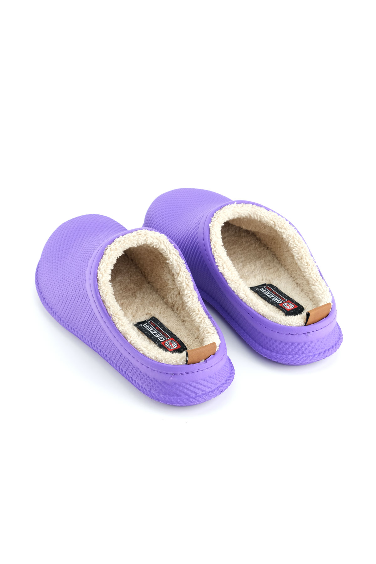 Gezer Gezer Mor Kışlık Kauçuk Islak Zemine Uygun Ev Bahçe İçi Peluşlu Kadın Terlik Sandalet & Terlik | Flo Mor - 5. görsel