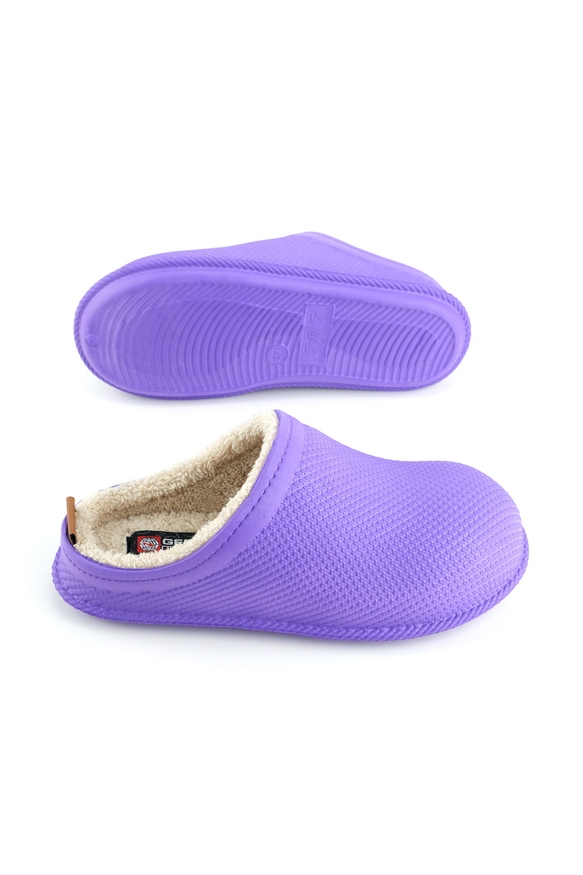 Gezer Gezer Mor Kışlık Kauçuk Islak Zemine Uygun Ev Bahçe İçi Peluşlu Kadın Terlik Sandalet & Terlik | Flo Mor - 6. görsel