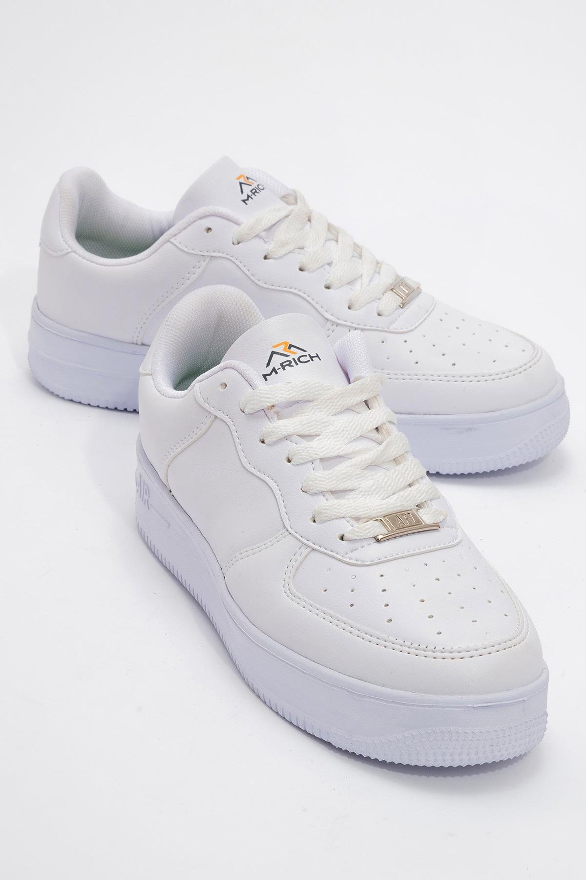 Erkek Spor Ayakkabı BEYAZ BEYAZ - Görsel 3