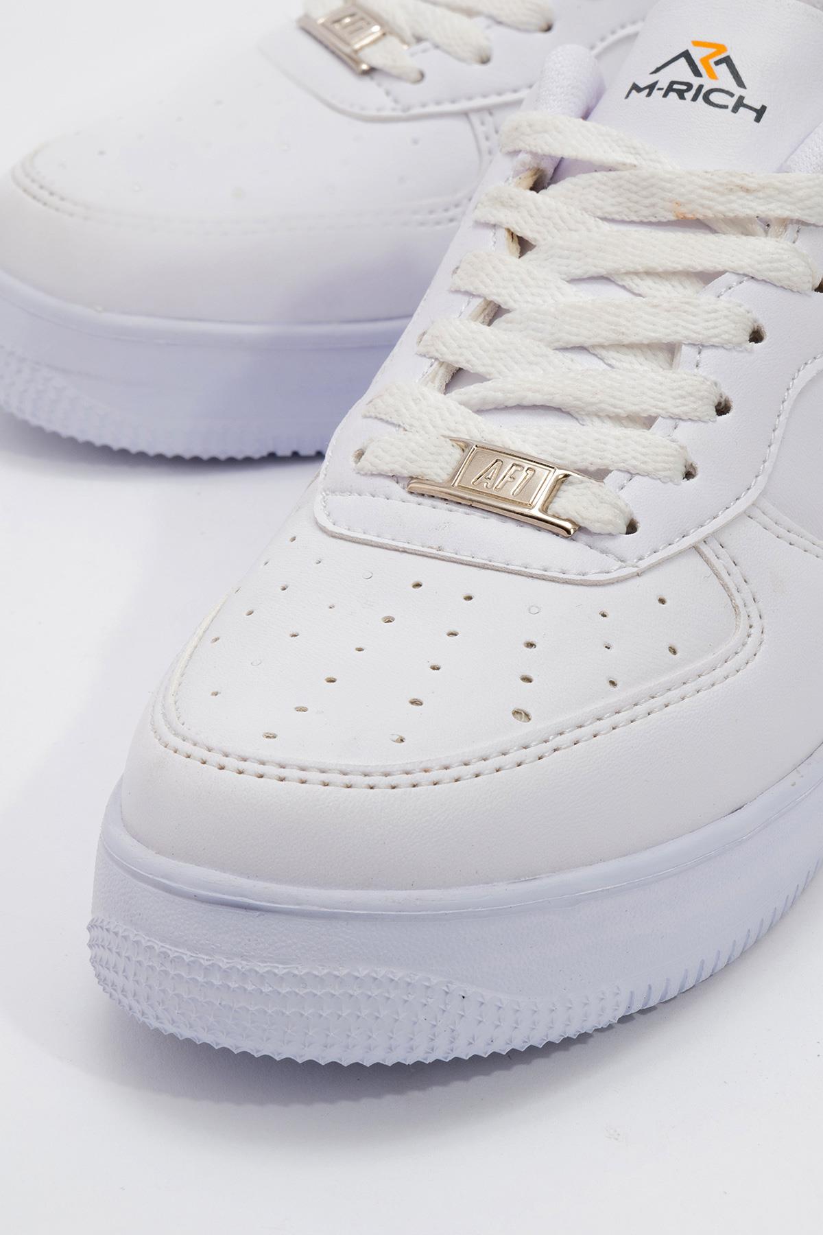 Erkek Spor Ayakkabı BEYAZ BEYAZ - Görsel 4