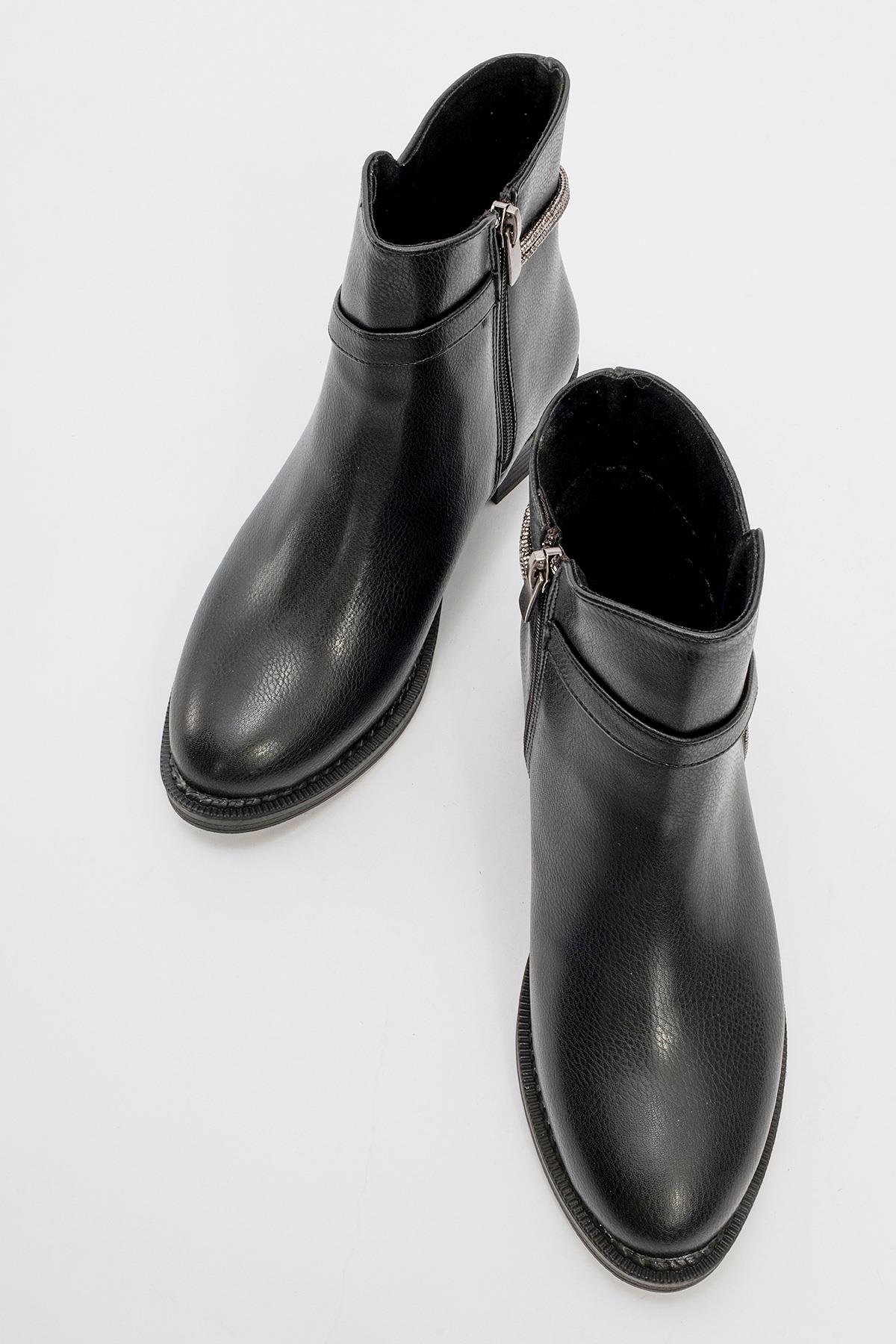 Kadın Taşlı Bot SİYAH CİLT - Görsel 8