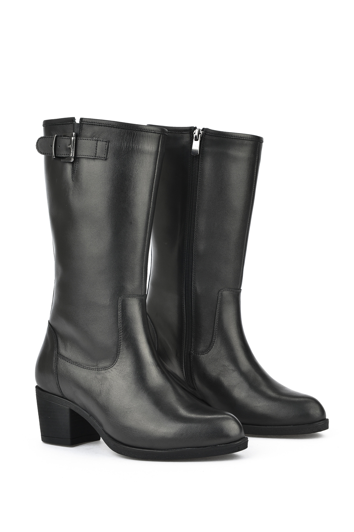 Kadın Hakiki Deri Çizme 14319Z88082 Siyah - Görsel 3
