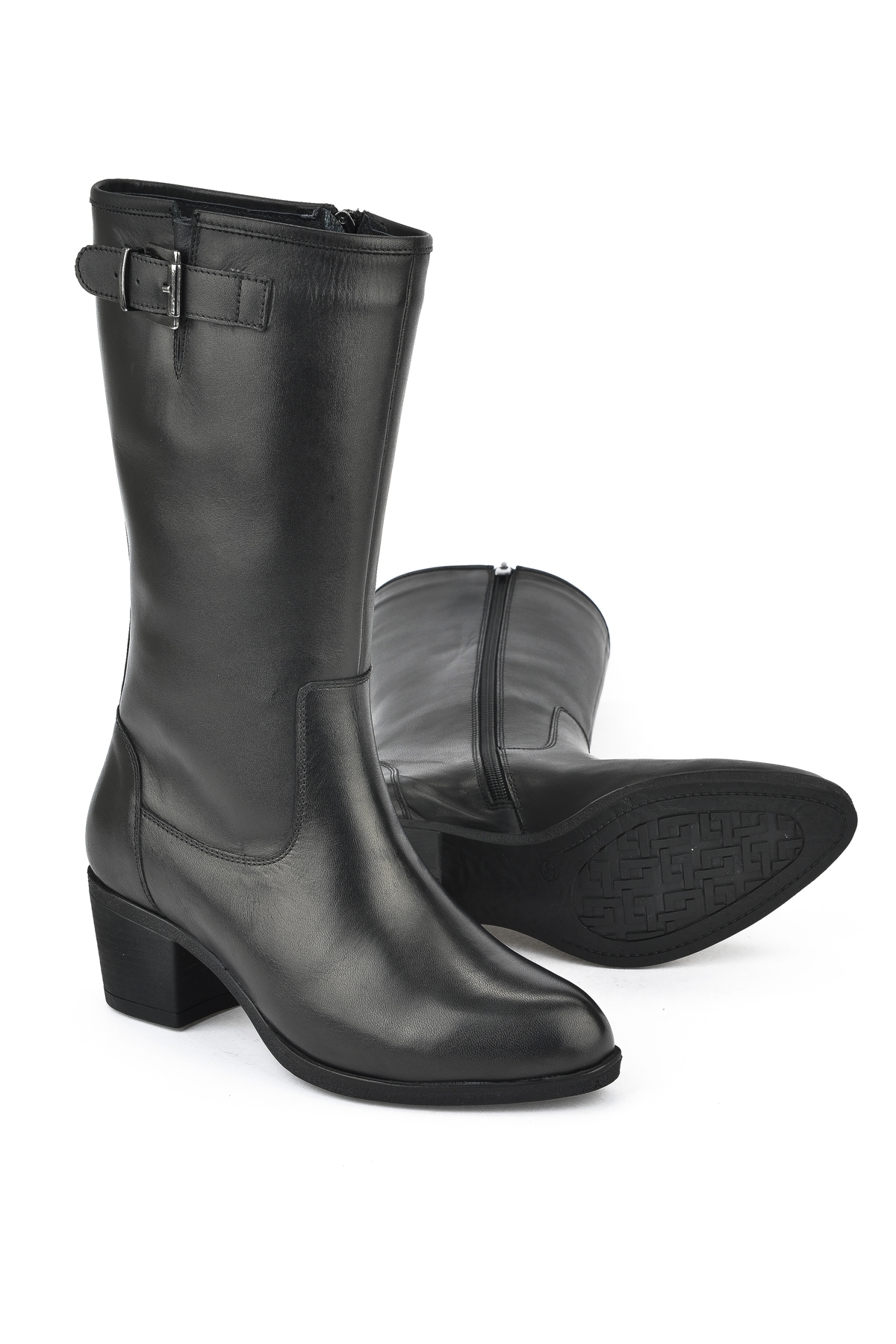 Kadın Hakiki Deri Çizme 14319Z88082 Siyah - Görsel 5