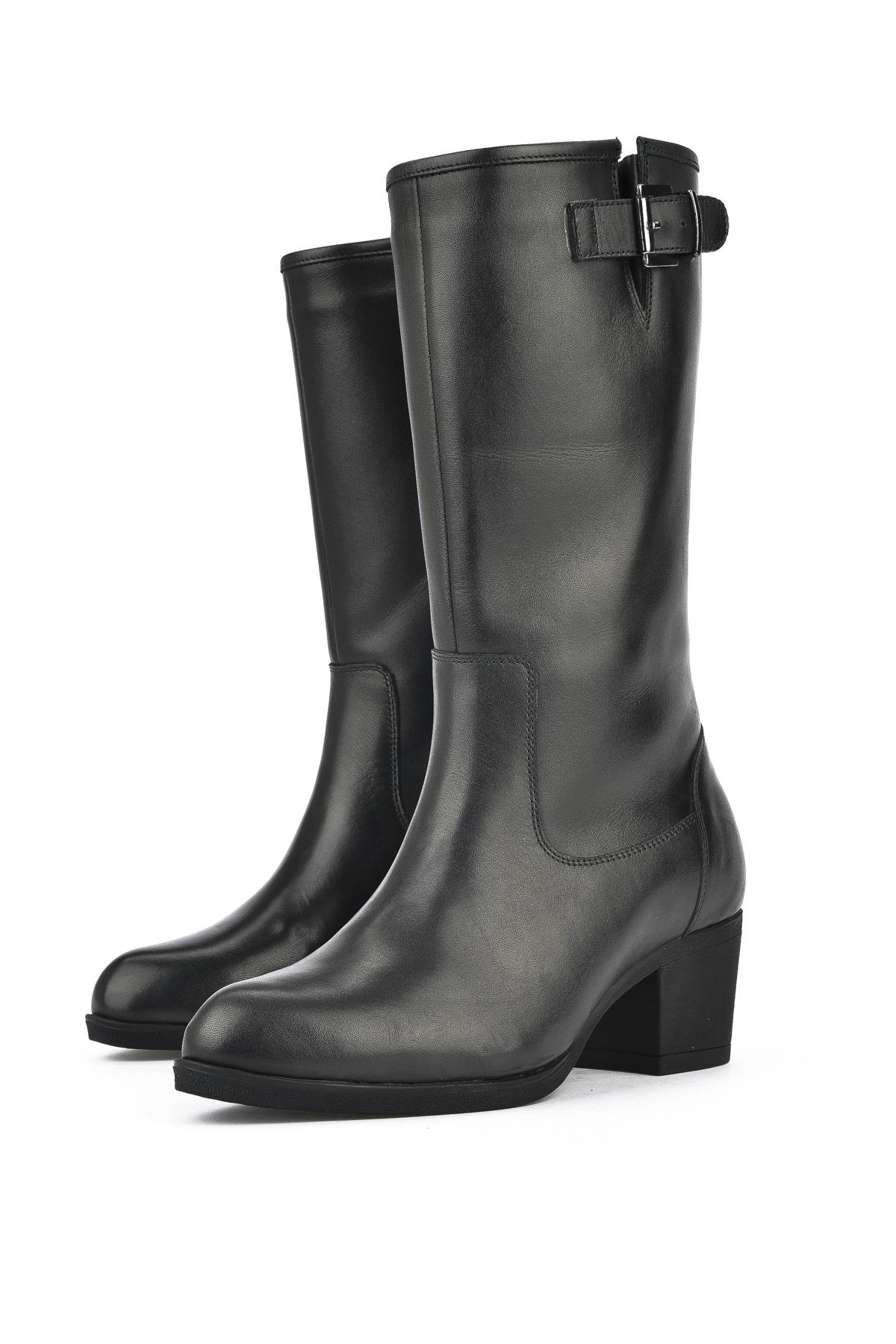 Kadın Hakiki Deri Çizme 14319Z88082 Siyah - Görsel 6