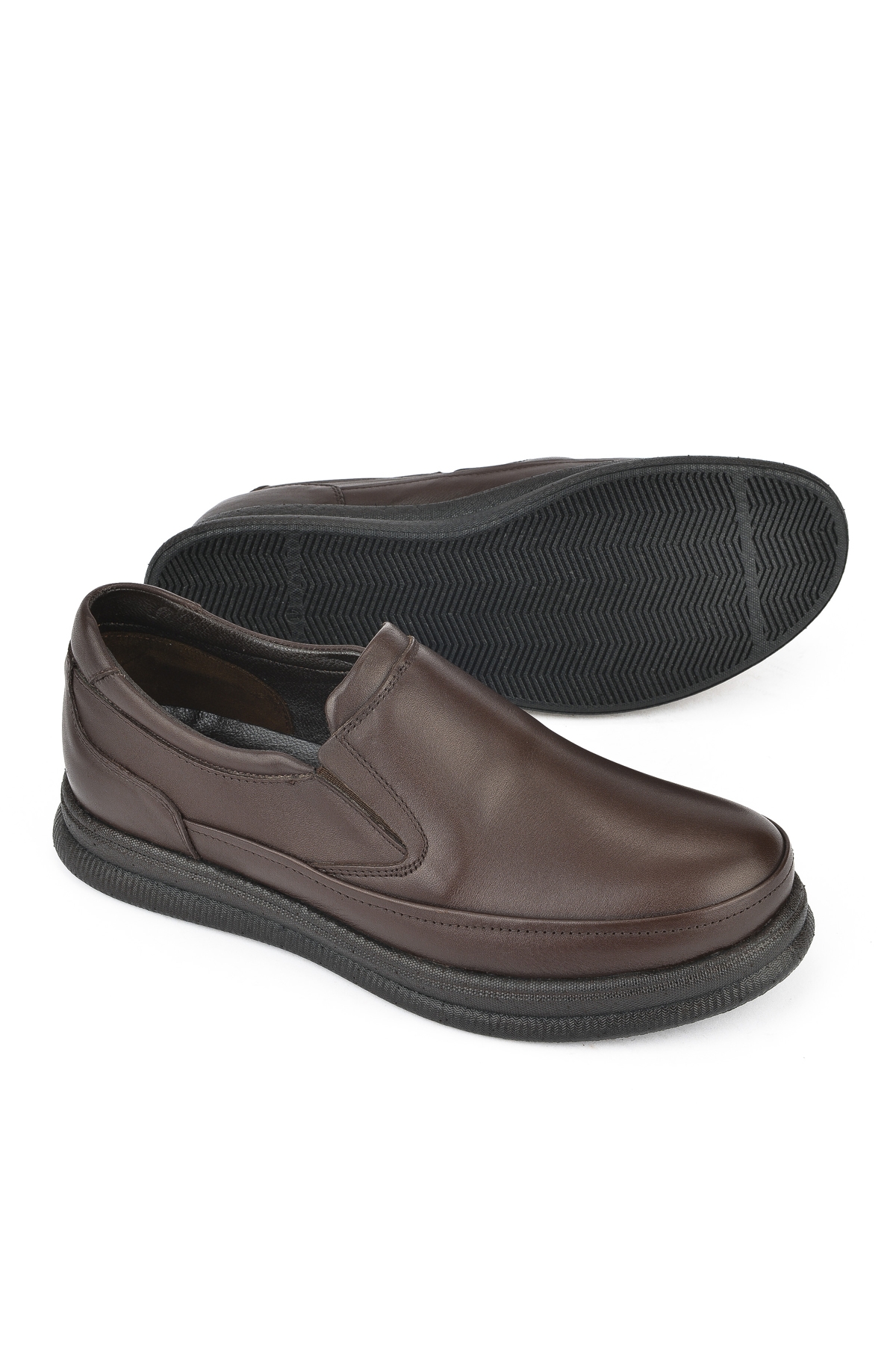 Erkek Hakiki Deri Konfor Ayakkabı 14310ZCL03 Kahve - Görsel 5