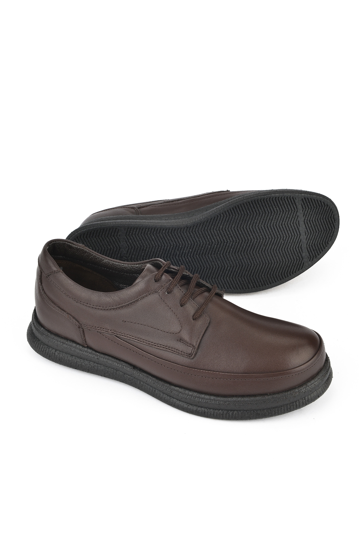 Erkek Hakiki Deri Konfor Ayakkabı 14310ZCL04 Kahve - Görsel 5