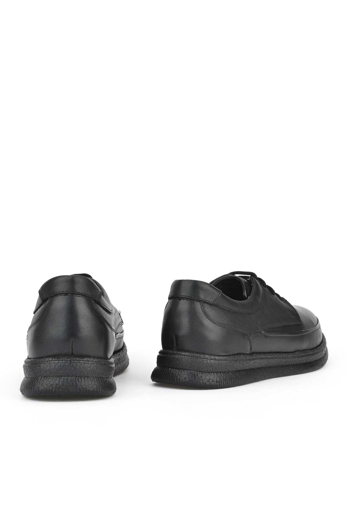 Erkek Hakiki Deri Konfor Ayakkabı 14310ZCL04 Siyah - Görsel 4