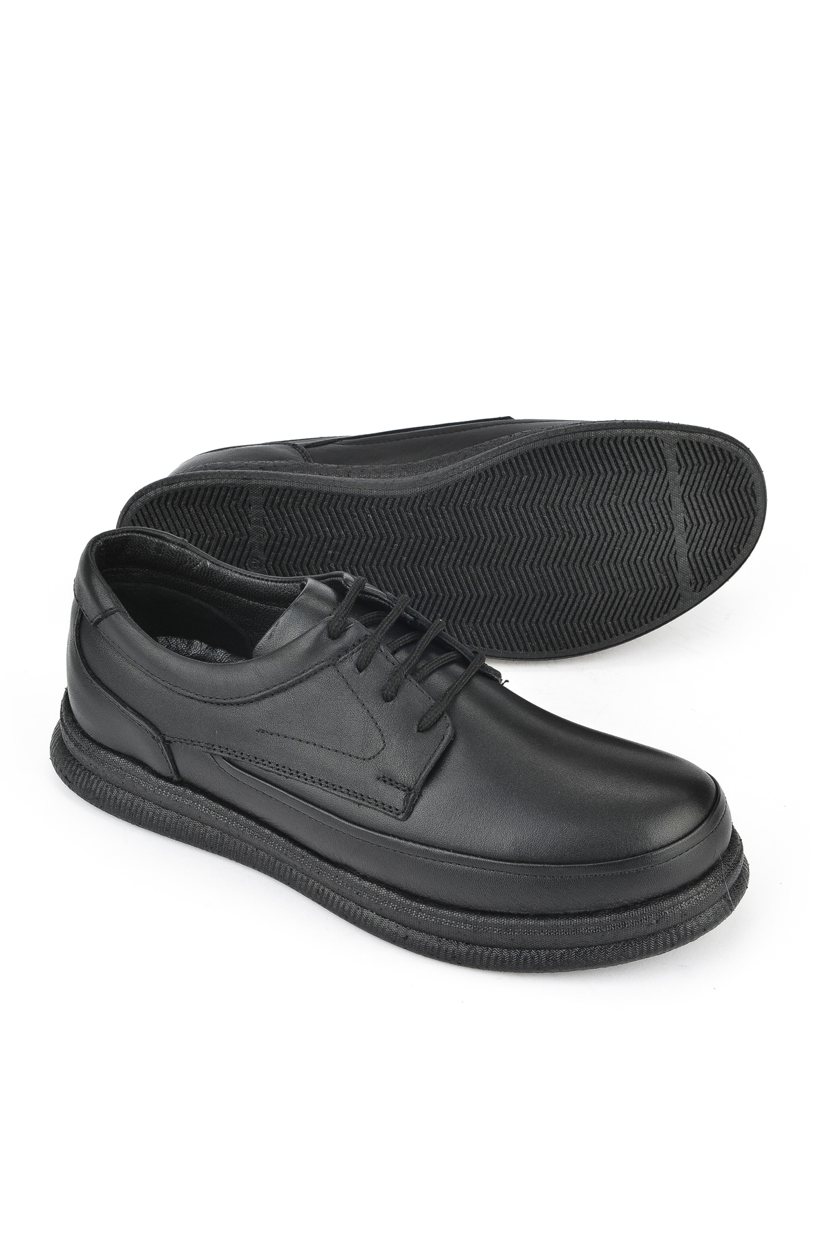 Erkek Hakiki Deri Konfor Ayakkabı 14310ZCL04 Siyah - Görsel 5