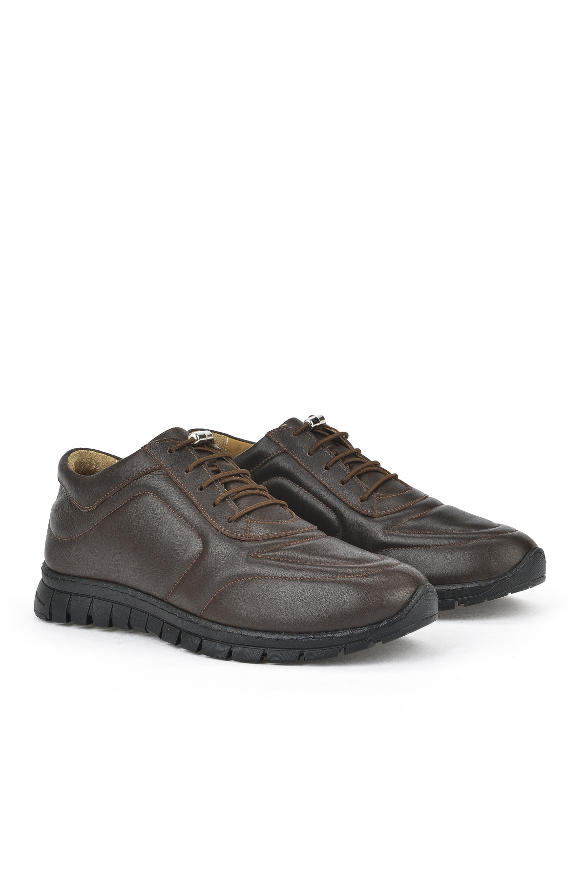 Kadın Hakiki Deri Sneaker 143992ZSP200 Kahve - Görsel 3