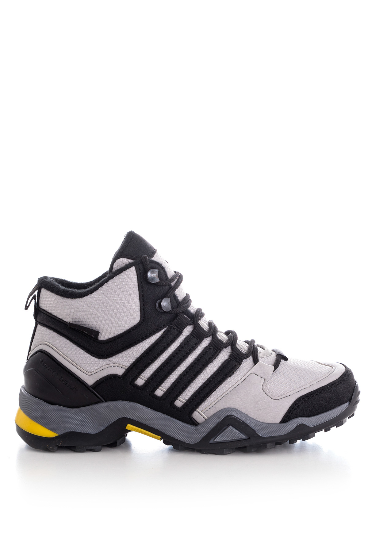 Unisex Gri Rahat Kalıp Yanı Şerit Detaylı Bağcıklı Trekking Bot - Görsel 3