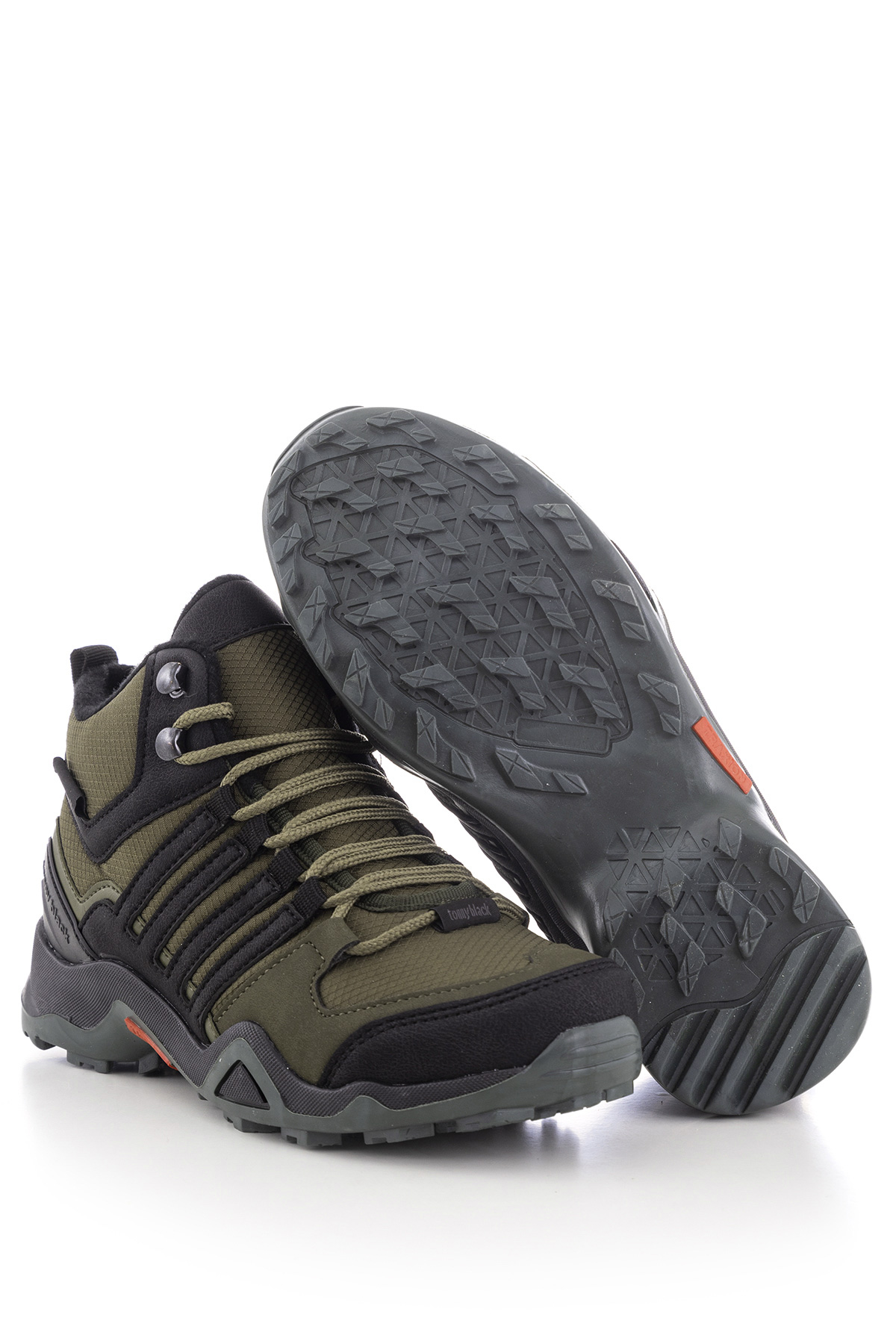 Unisex Haki Rahat Kalıp Yanı Şerit Detaylı Bağcıklı Trekking Bot - Görsel 4