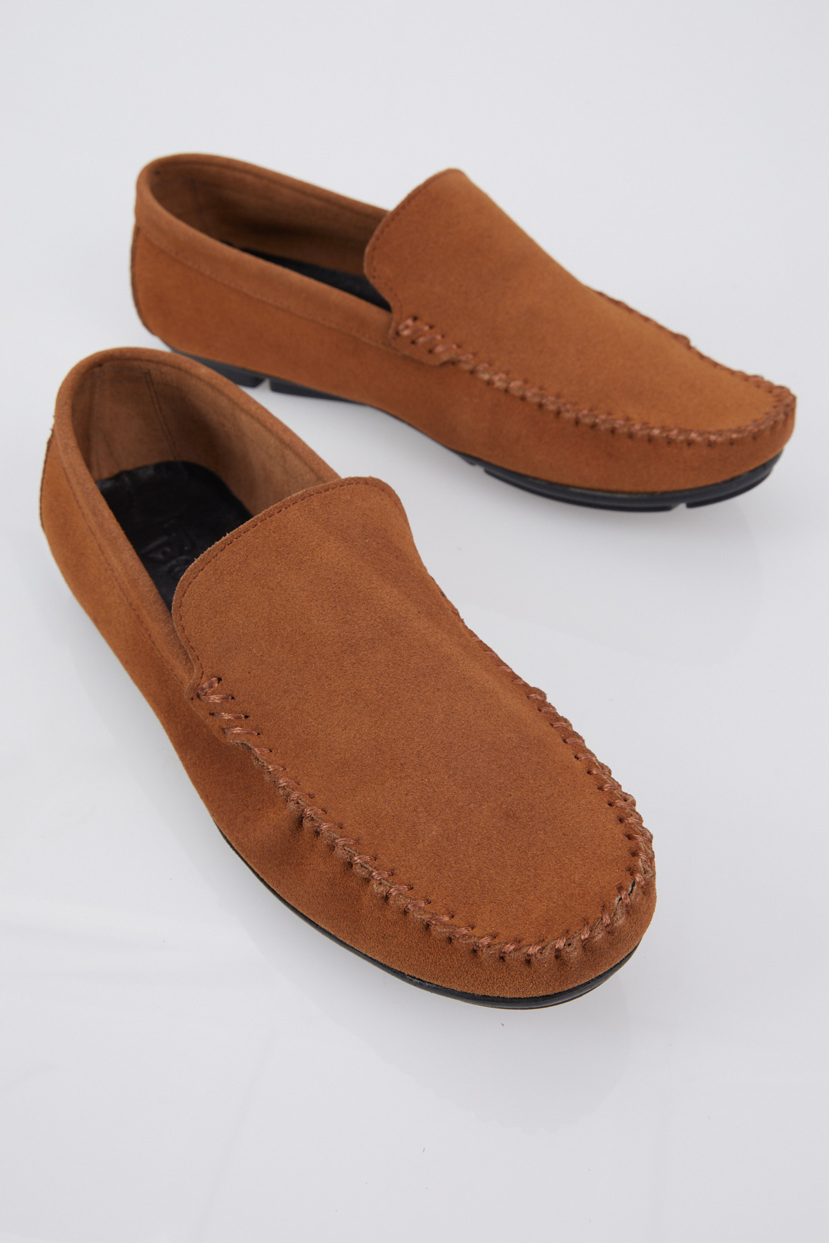Erkek Taba Rahat Kalıp Hakiki Deri Süet Loafer - Görsel 3