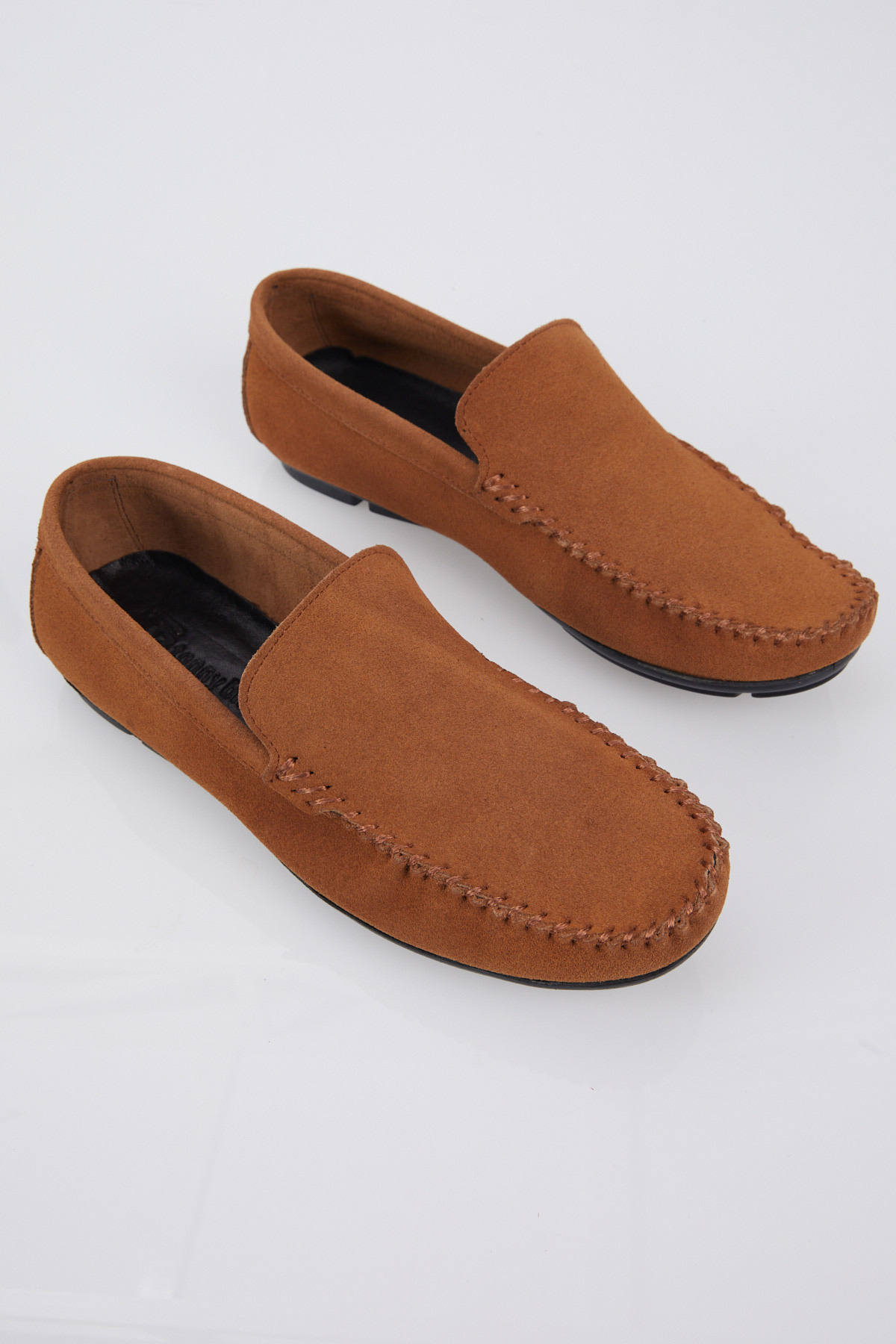 Erkek Taba Rahat Kalıp Hakiki Deri Süet Loafer - Görsel 5