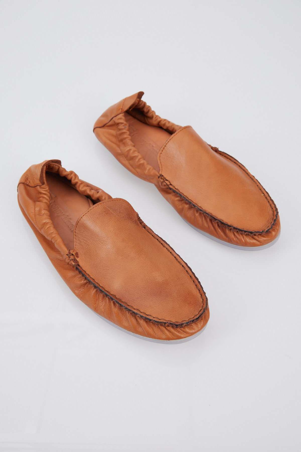 Erkek Taba Arkası Lastikli Rahat Kalıp Hakiki Deri Loafer - Görsel 3