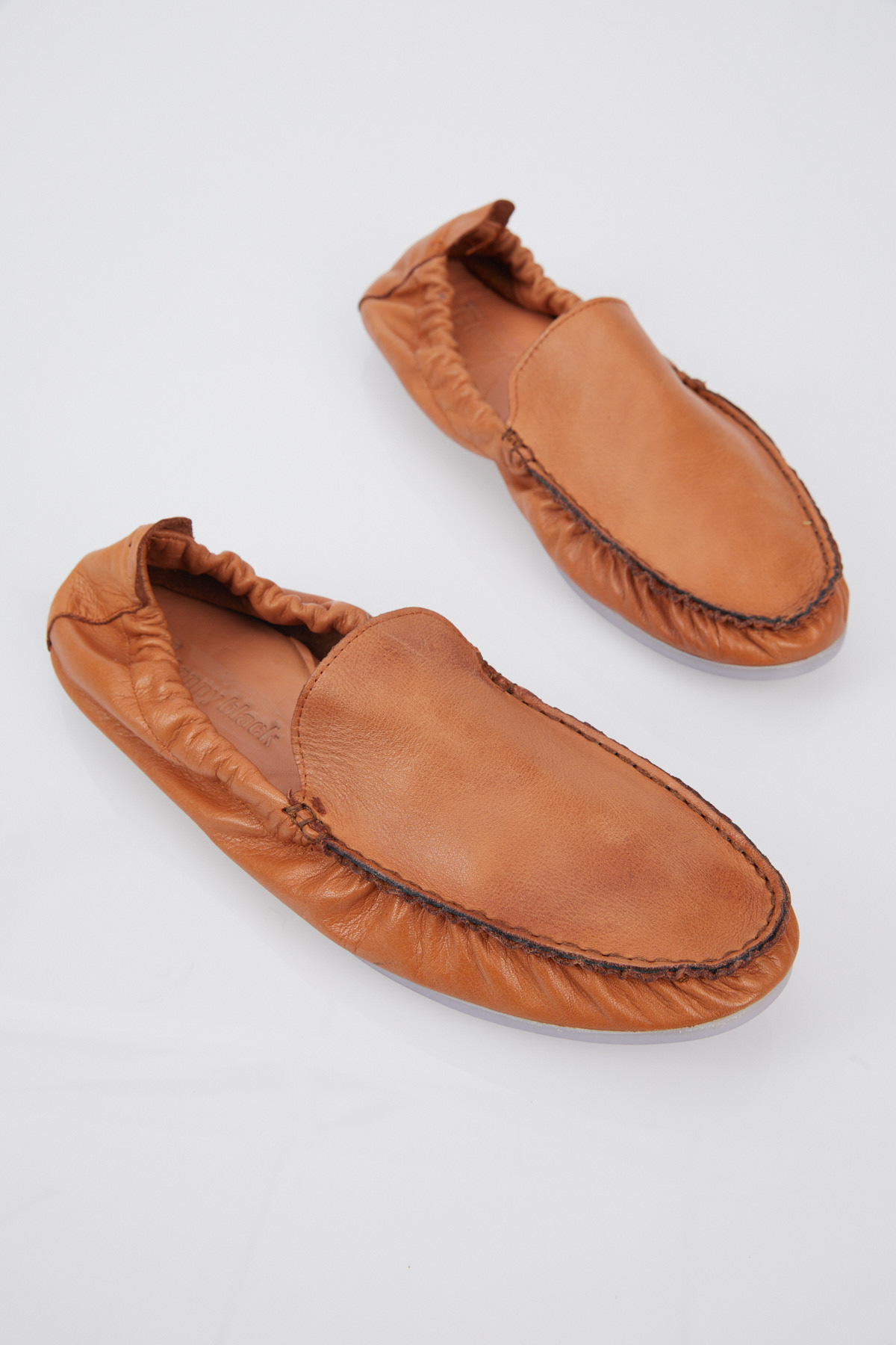 Erkek Taba Arkası Lastikli Rahat Kalıp Hakiki Deri Loafer - Görsel 5