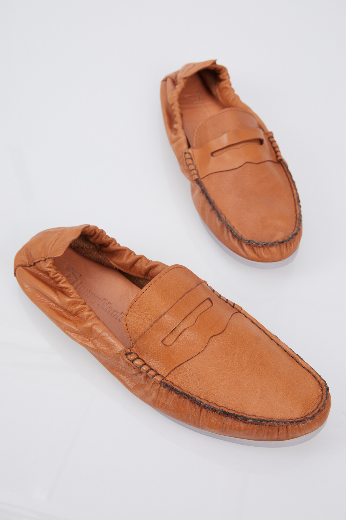 Erkek Taba Arkası Lastikli Rahat Kalıp Hakiki Deri Loafer - Görsel 5