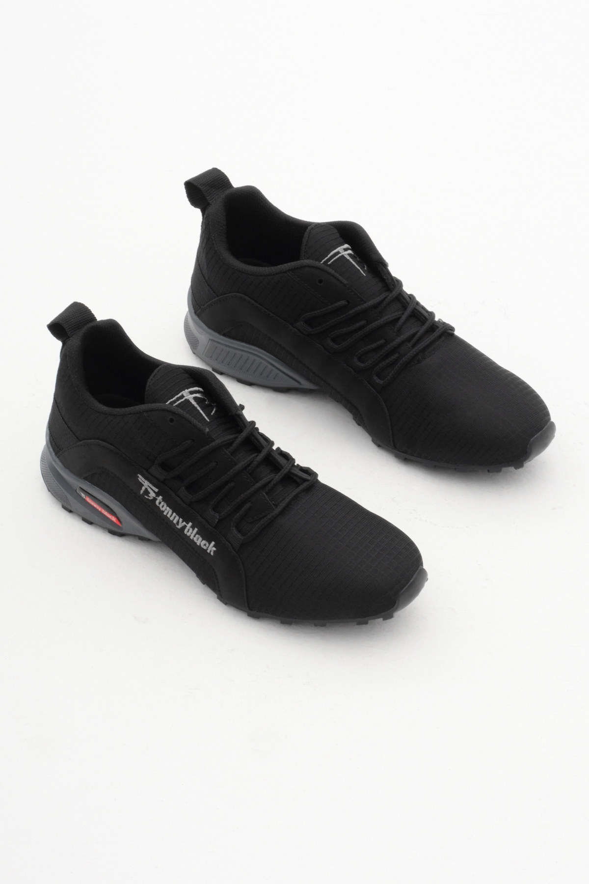 Unisex Siyah Füme Rahat Kalıp Termo Taban Bağcıklı Sneaker - Görsel 4