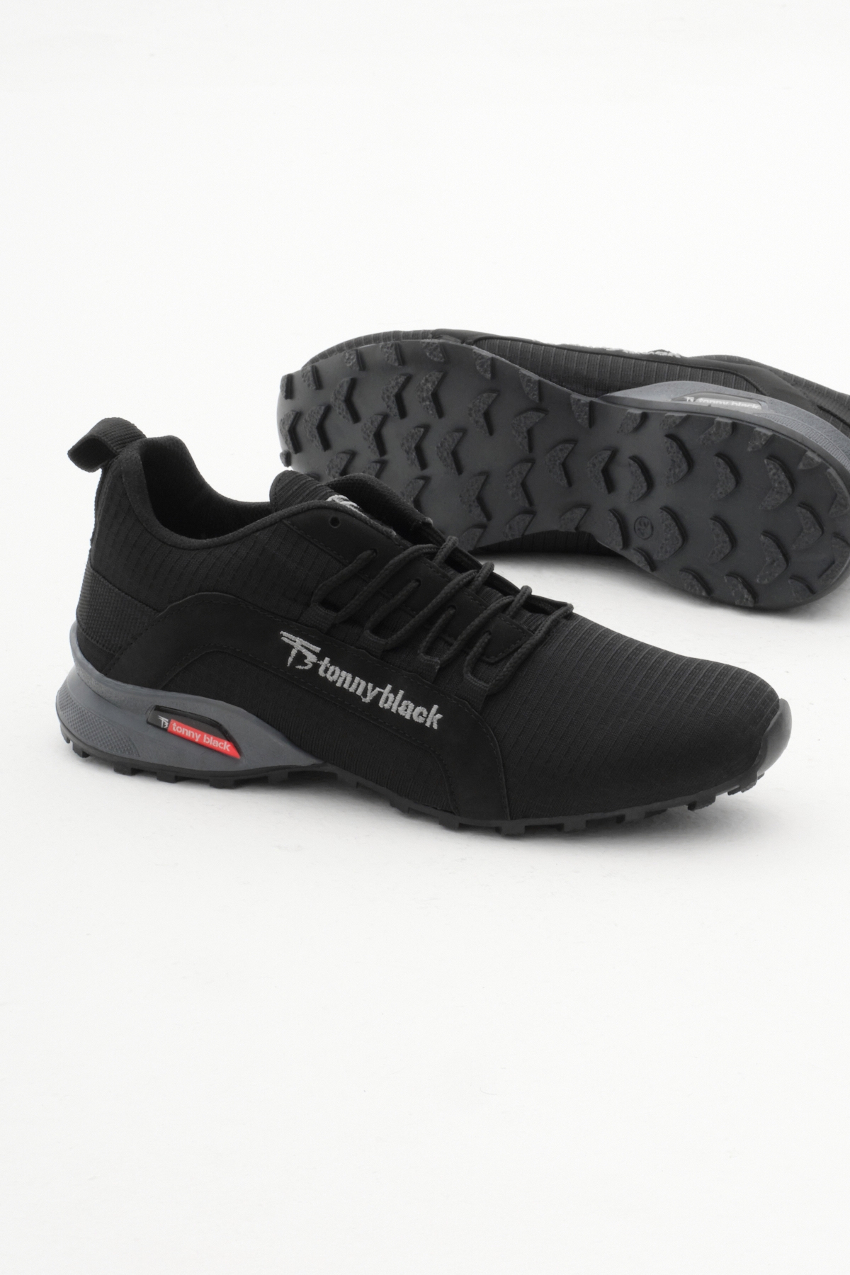 Unisex Siyah Füme Rahat Kalıp Termo Taban Bağcıklı Sneaker - Görsel 5