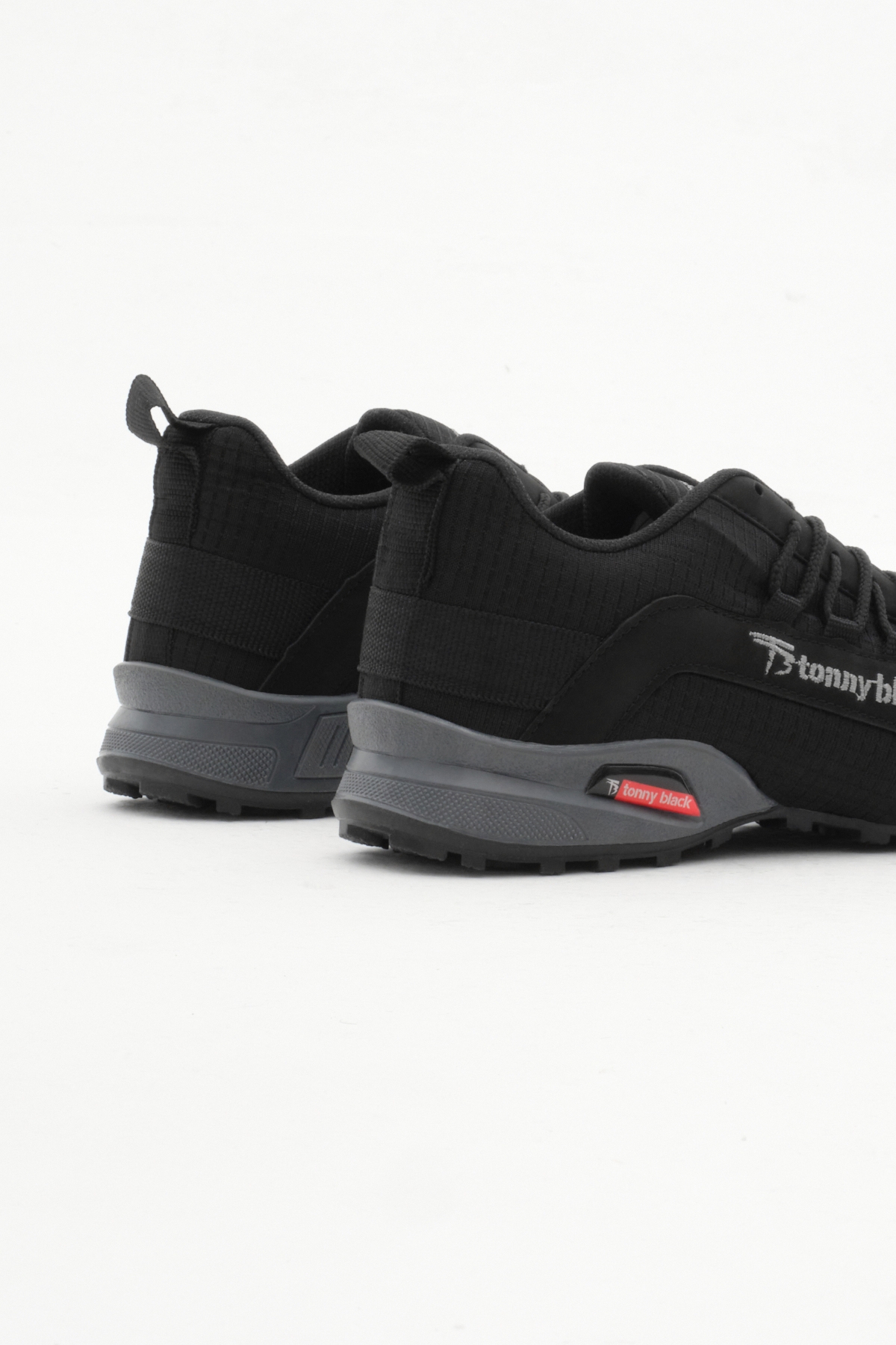 Unisex Siyah Füme Rahat Kalıp Termo Taban Bağcıklı Sneaker - Görsel 6