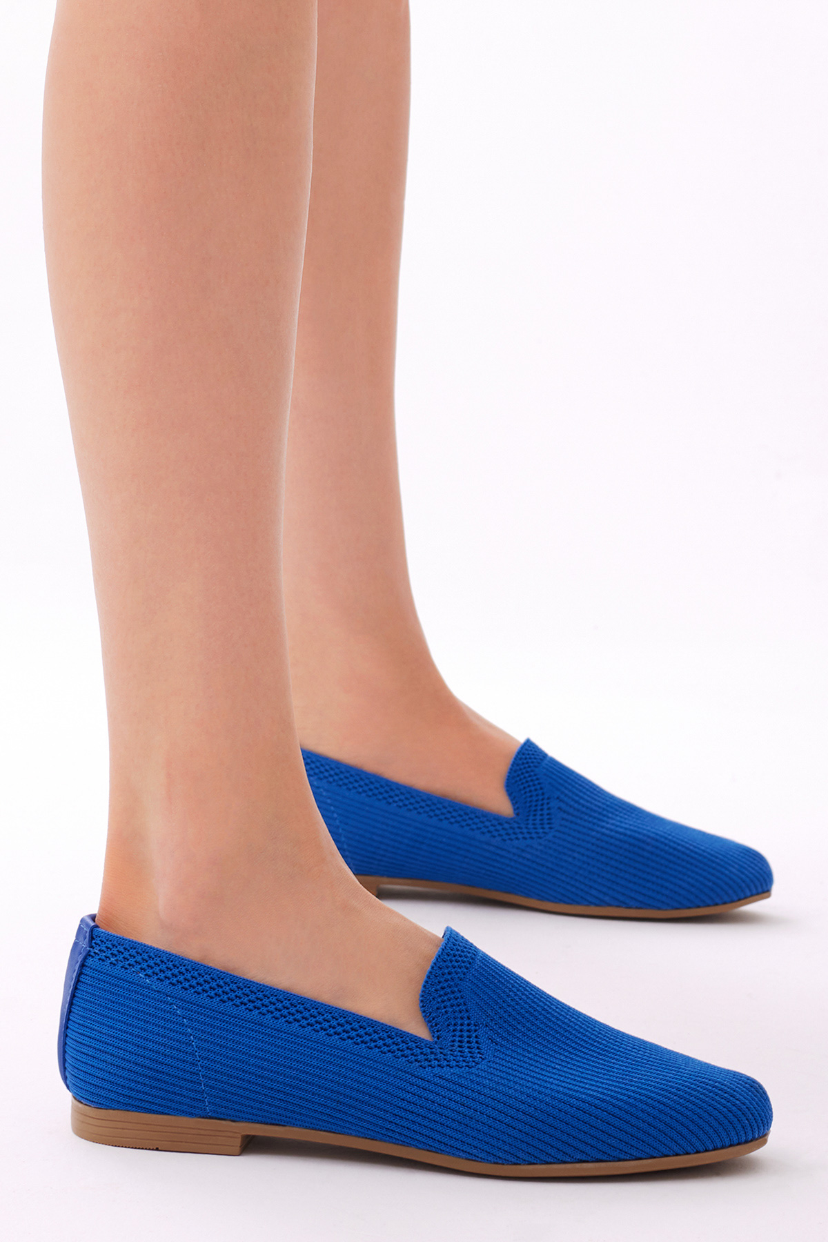 Kadın Sax Rahat Kalıp Düz Örgü Babet - Görsel 4