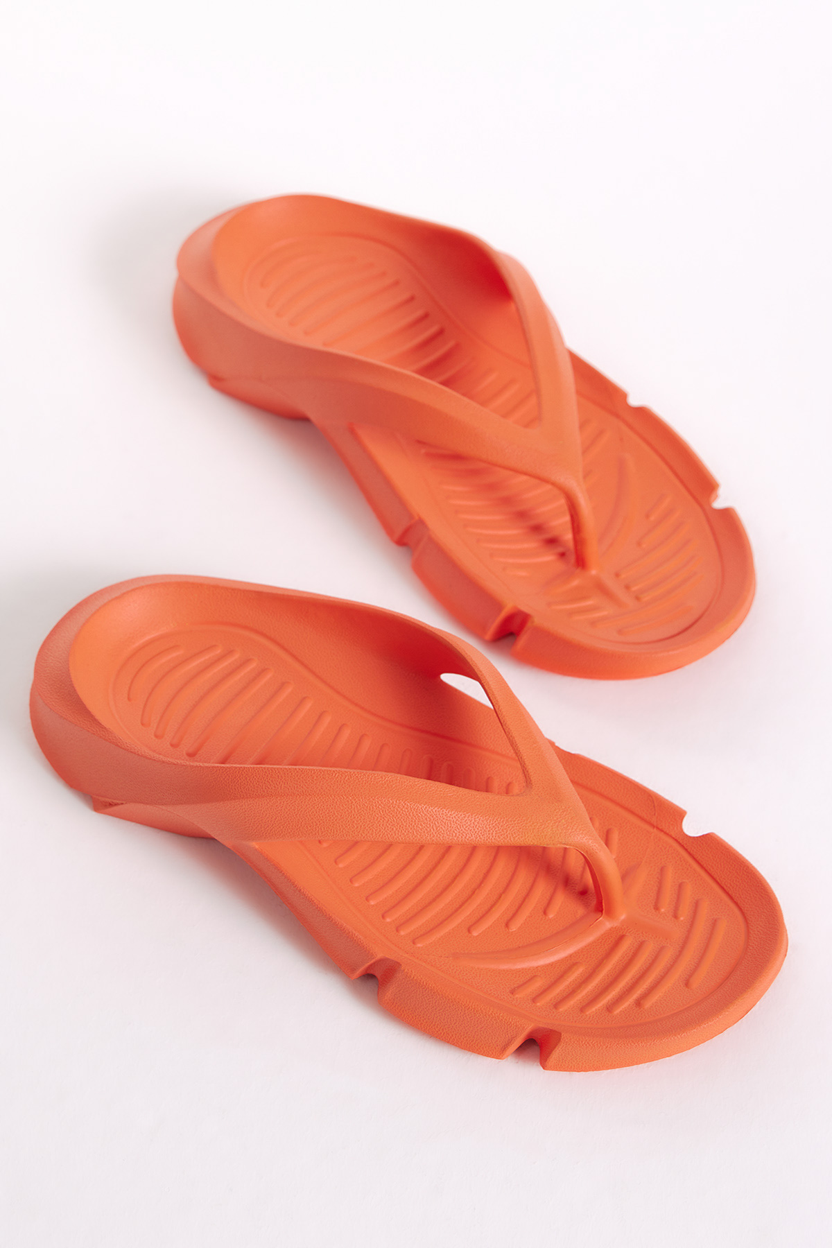 Kadın Turuncu Kalın Tabanlı Parmak Arası Eva Terlik - Görsel 4